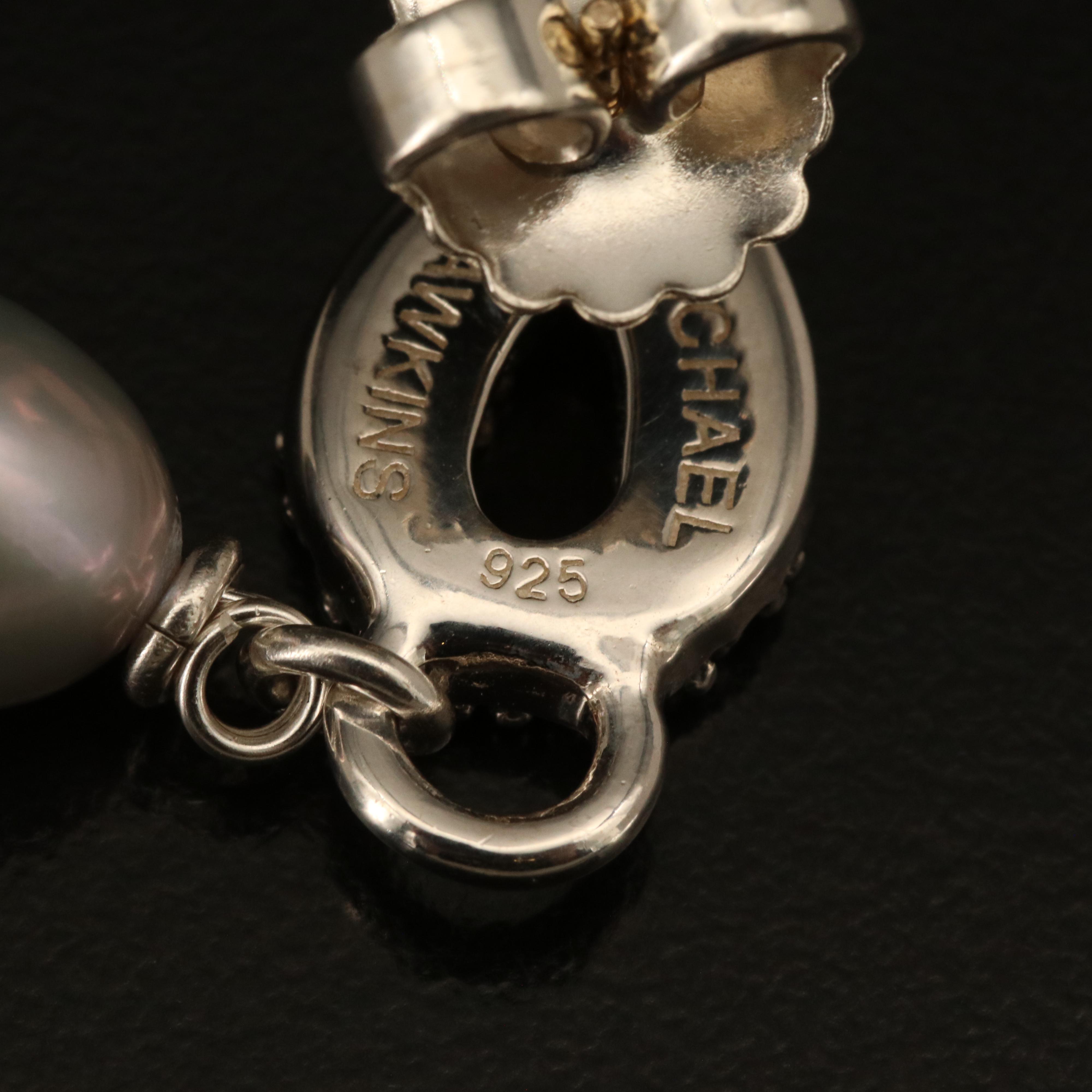 Michael Dawkins Sterling Pearl Earrings with 14K Accents