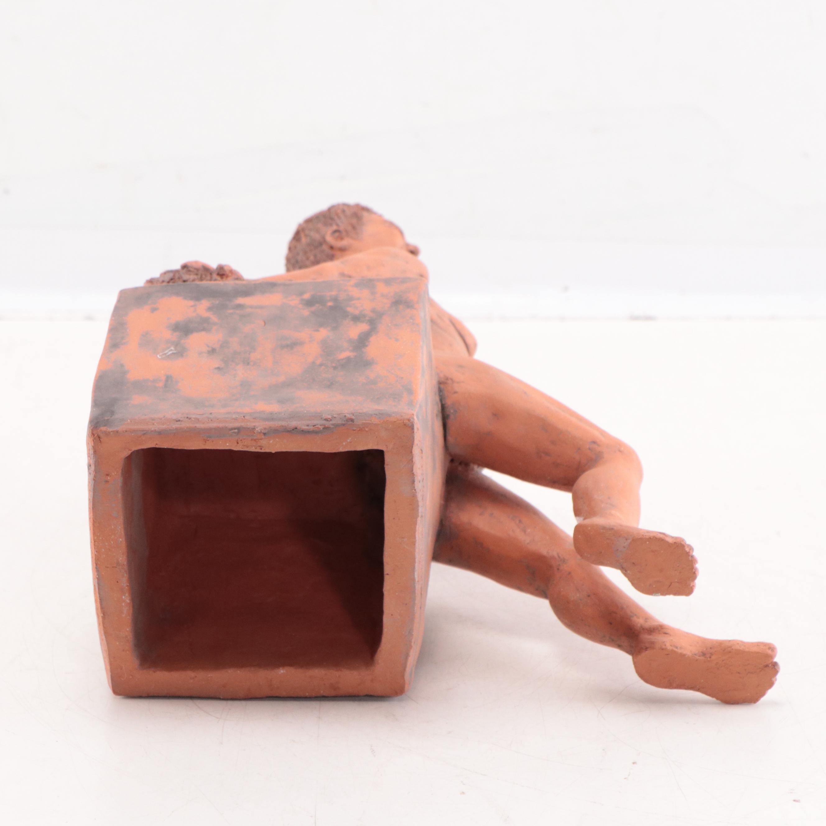 Terracotta Sculpture of Nude Figure, Late 20th Century