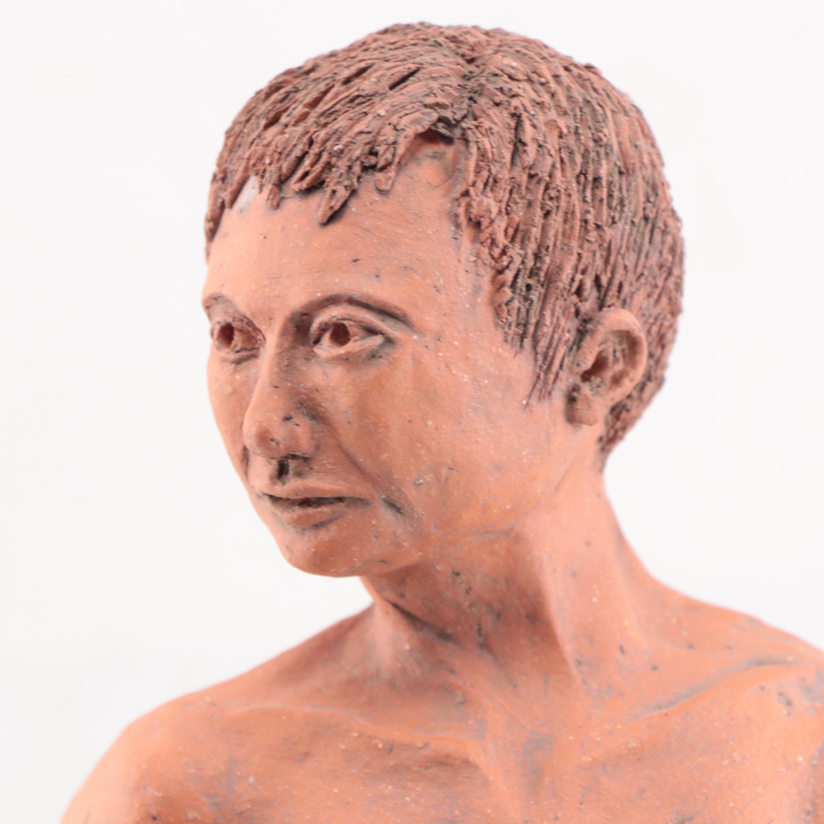 Terracotta Sculpture of Nude Figure, Late 20th Century