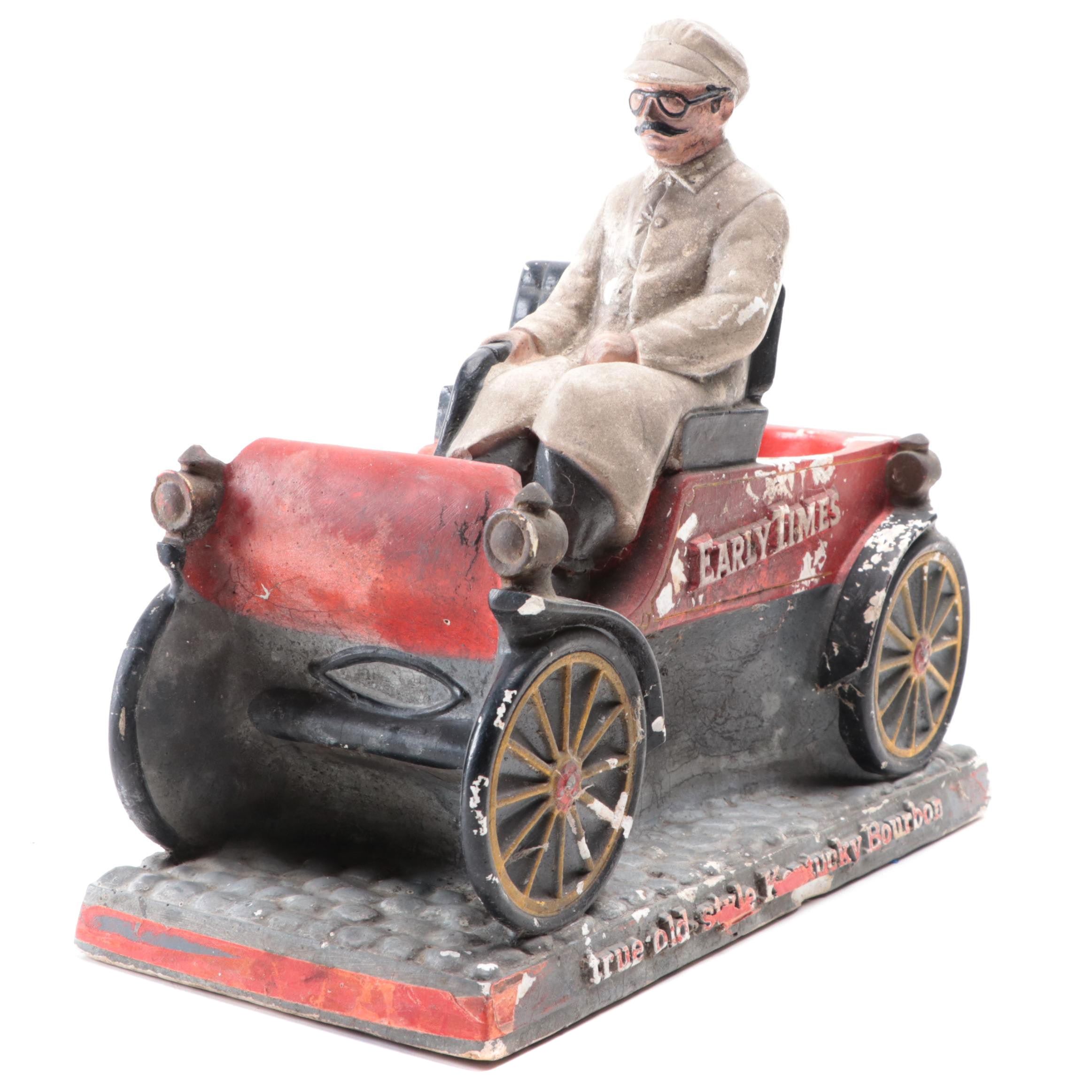 Early Times Bourbon Chalkware Display Figurine, Mid-20th Century