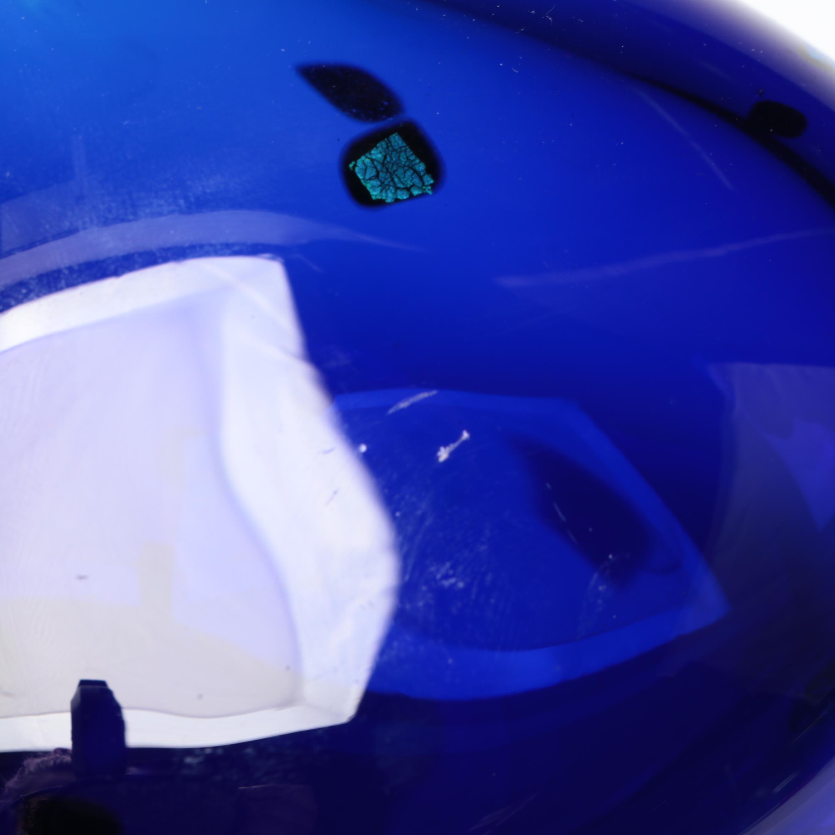 Artist Signed Cobalt Art Glass Vase