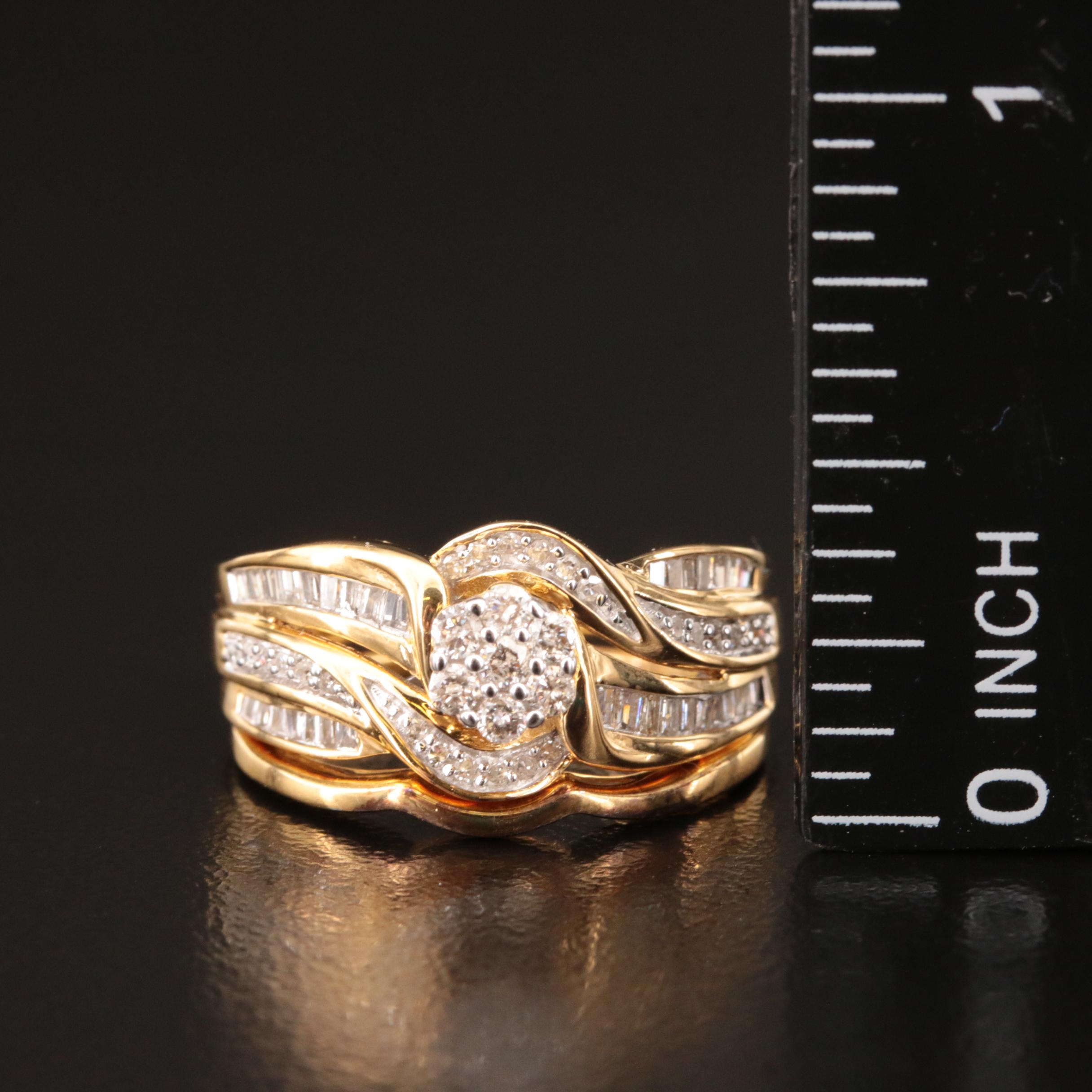 Sterling Diamond Ring Set