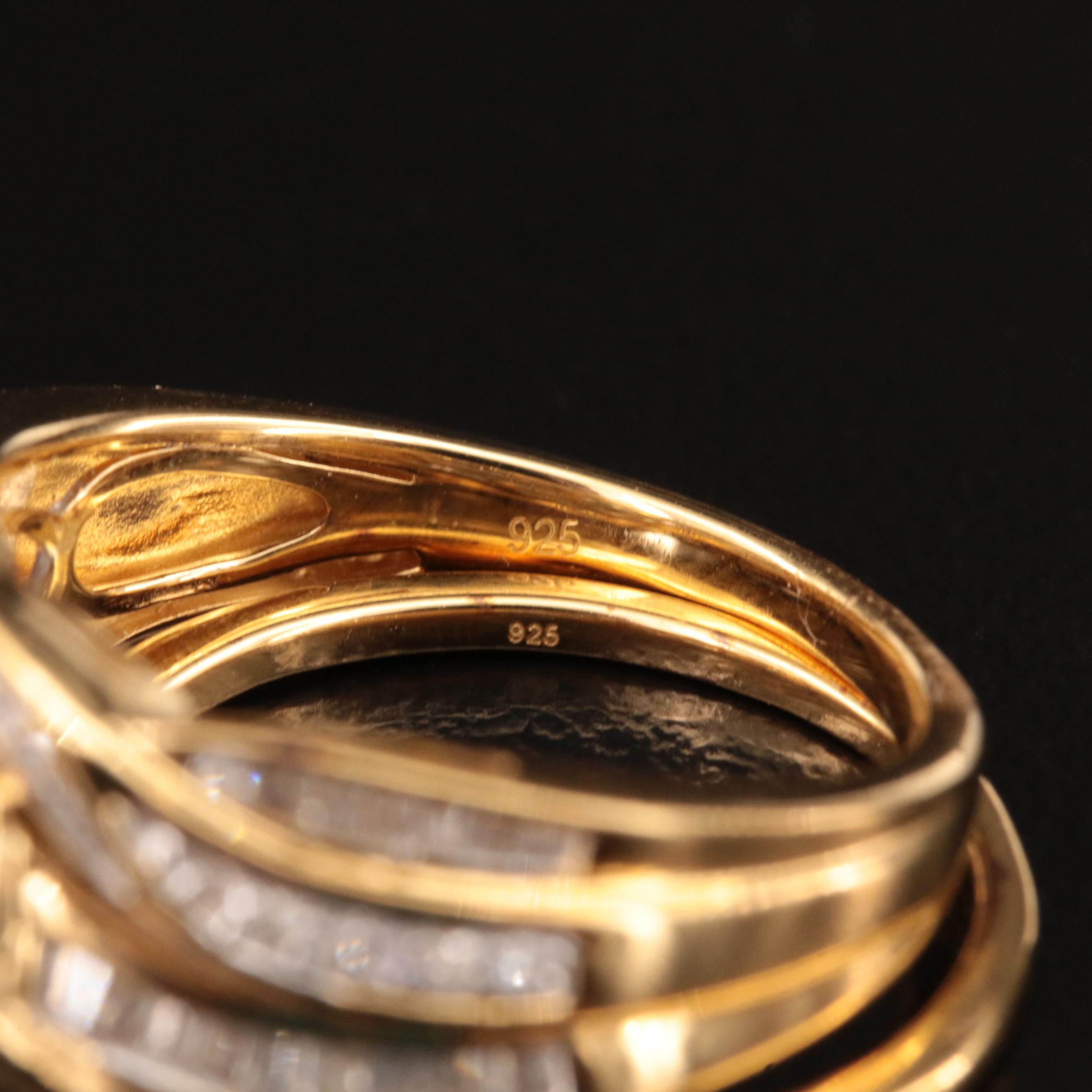 Sterling Diamond Ring Set