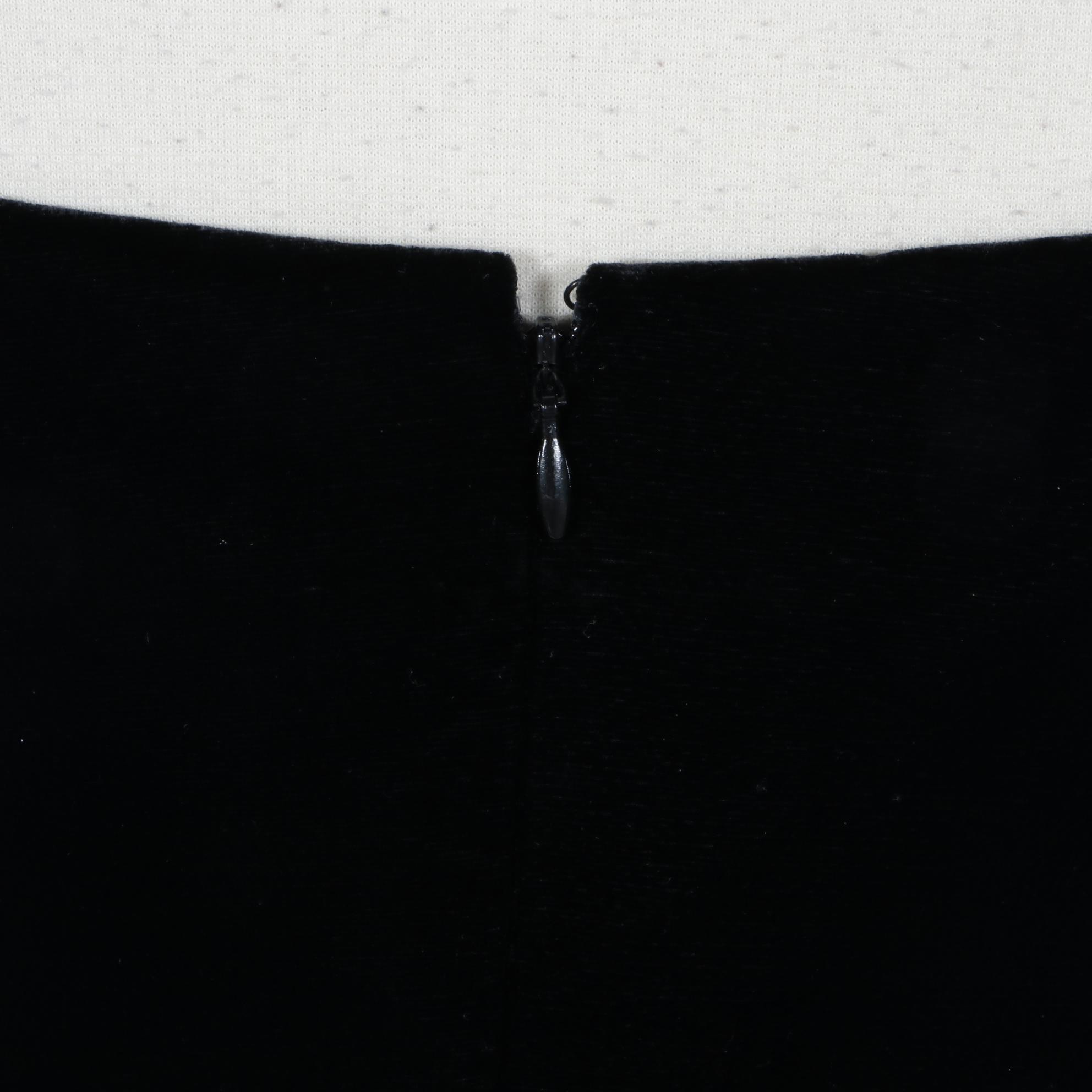 Donald Deal Long Strapless Sheath Dress In Velvet