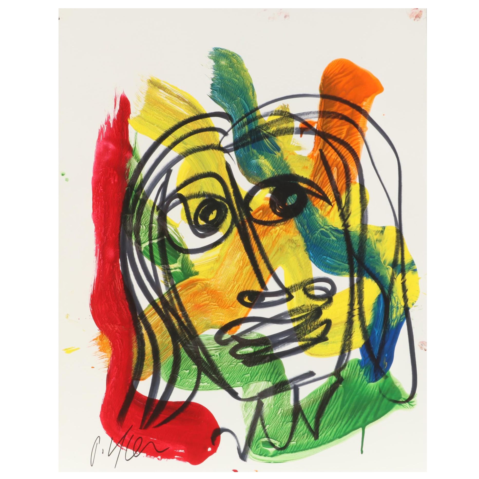 Peter Keil Abstract Acrylic Portrait