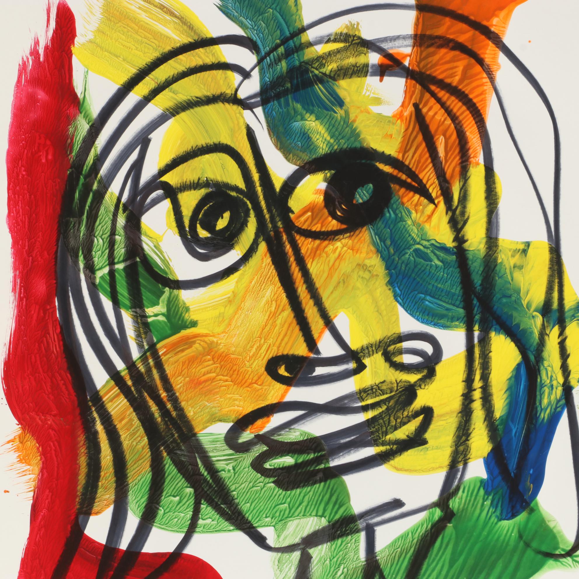 Peter Keil Abstract Acrylic Portrait