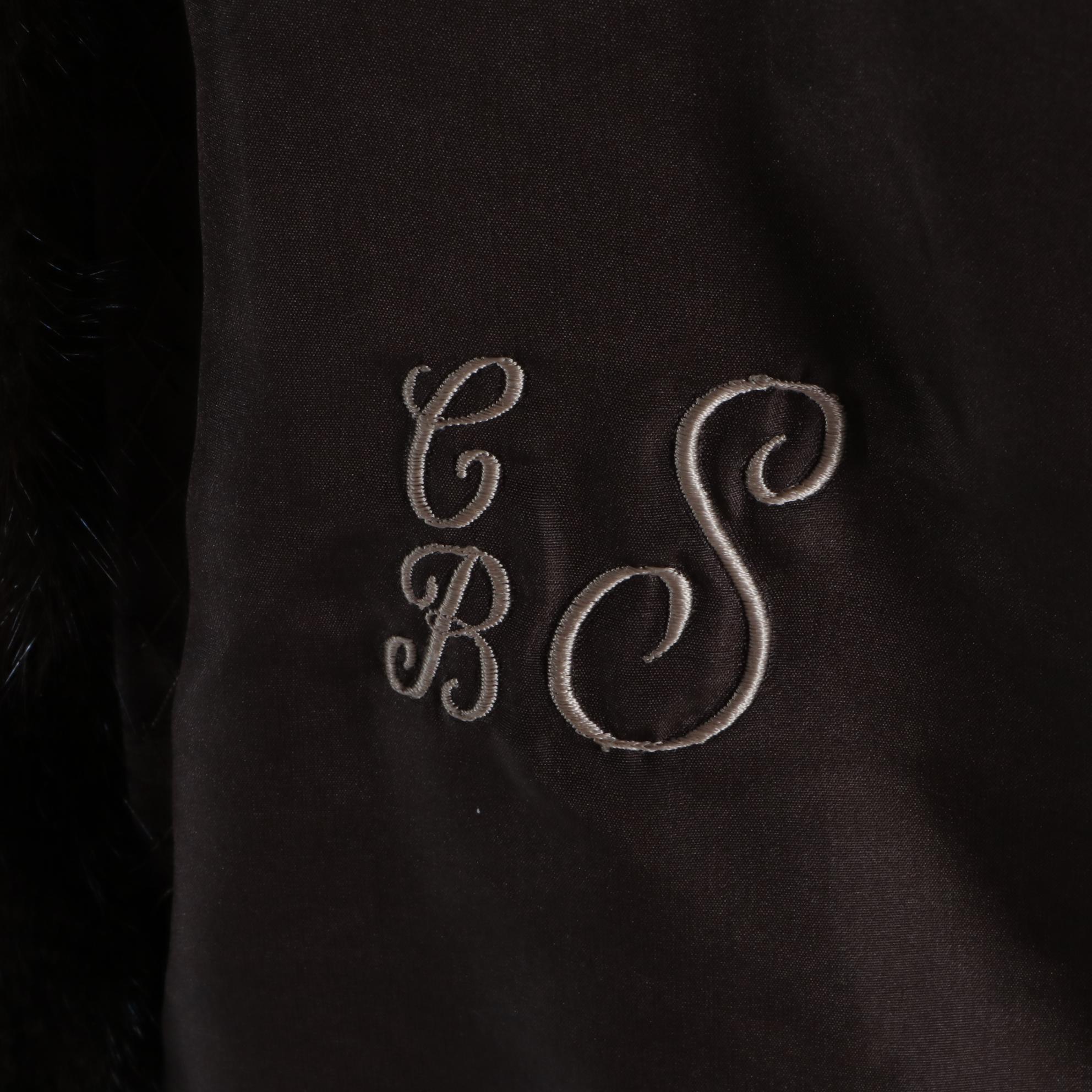 Dark Pastel Brown Mink Fur Jacket w/Dolman Sleeves by Thomas E. McElroy