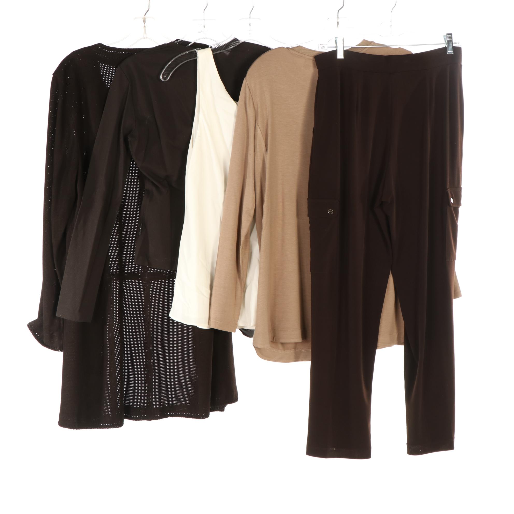 Koç Leather House Jacket in Perforated Leather, Sisley Tee, Silk Shell and More