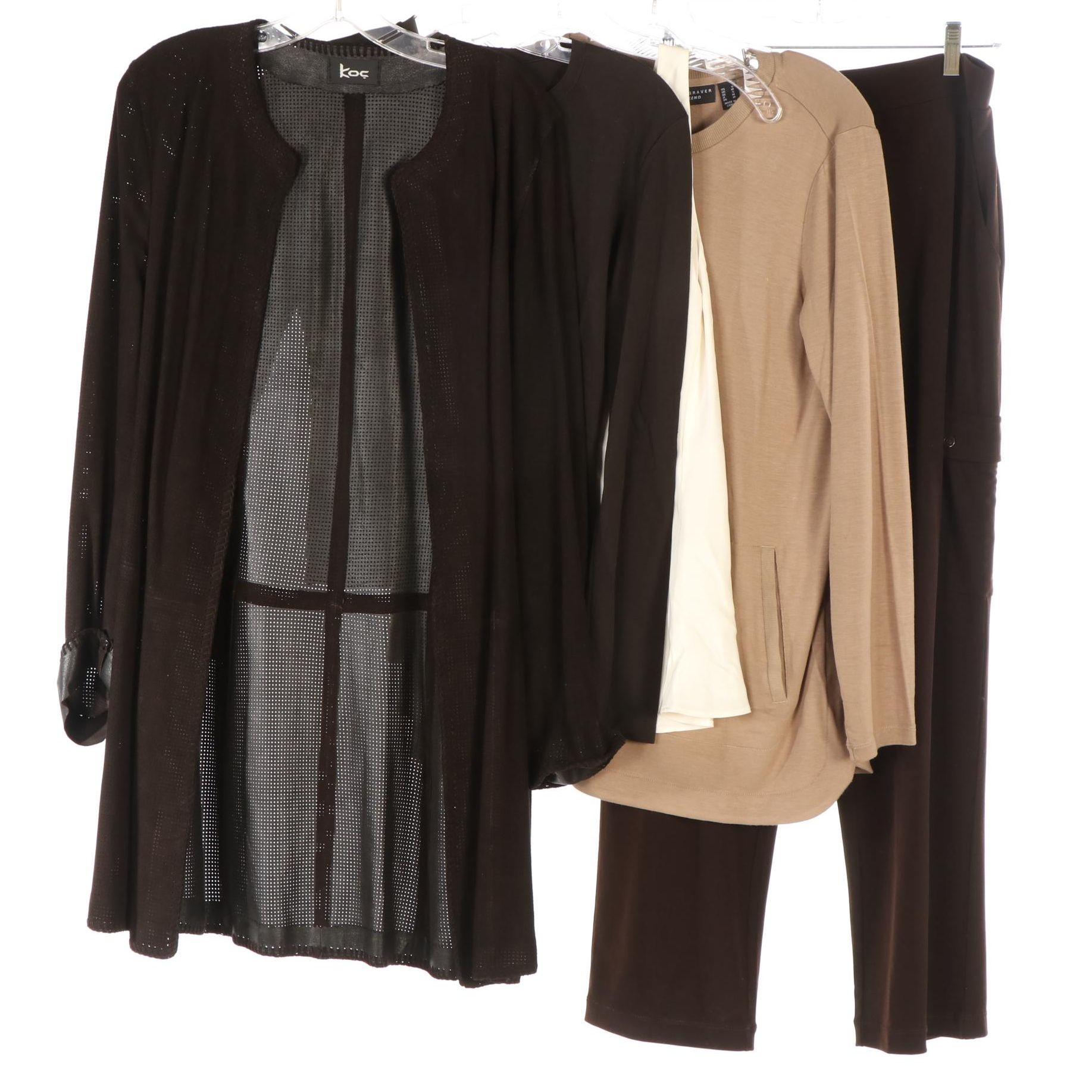 Koç Leather House Jacket in Perforated Leather, Sisley Tee, Silk Shell and More