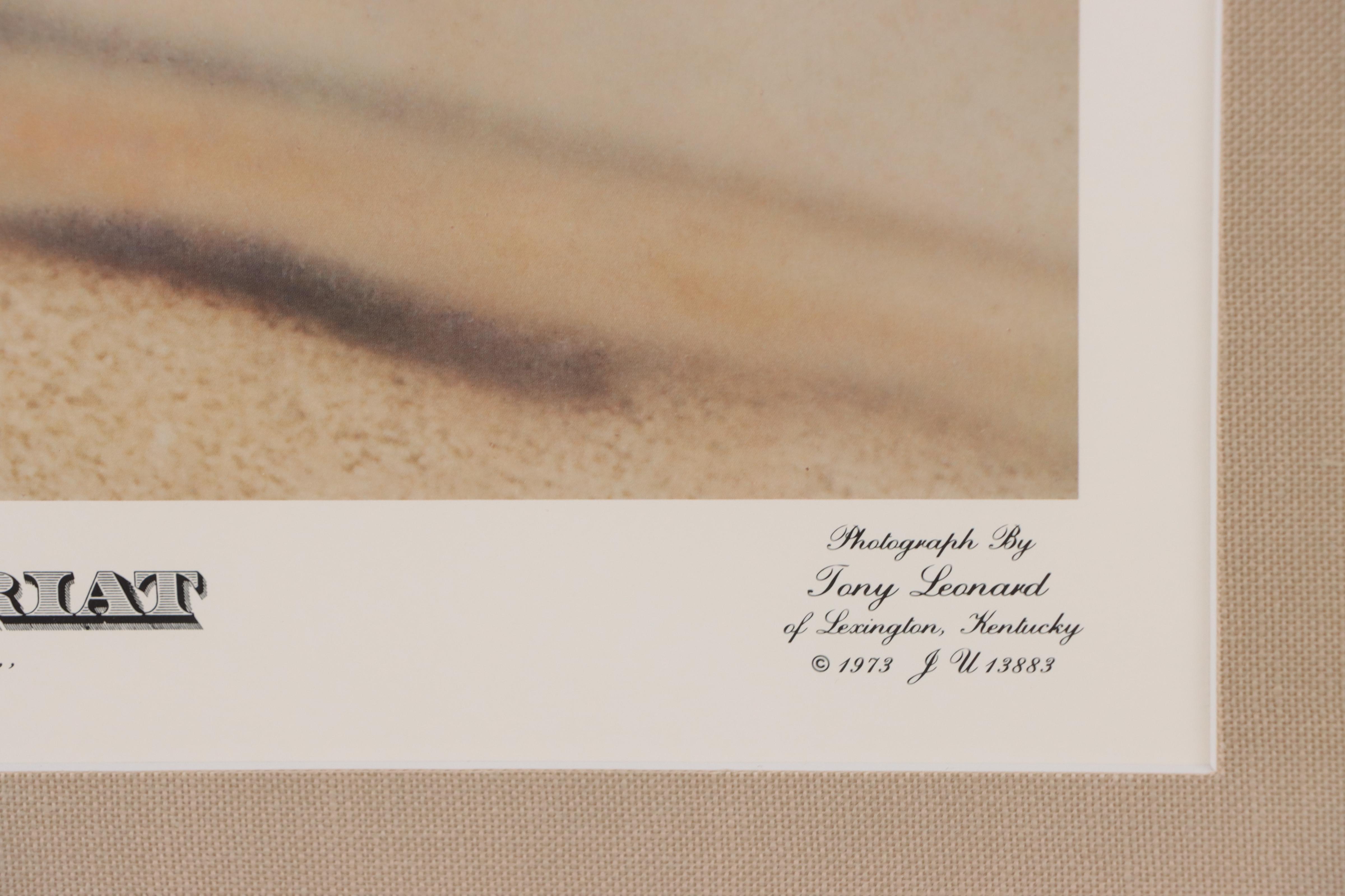 Tony Leonard Offset Lithograph "Secretariat: At the Belmont," 1973