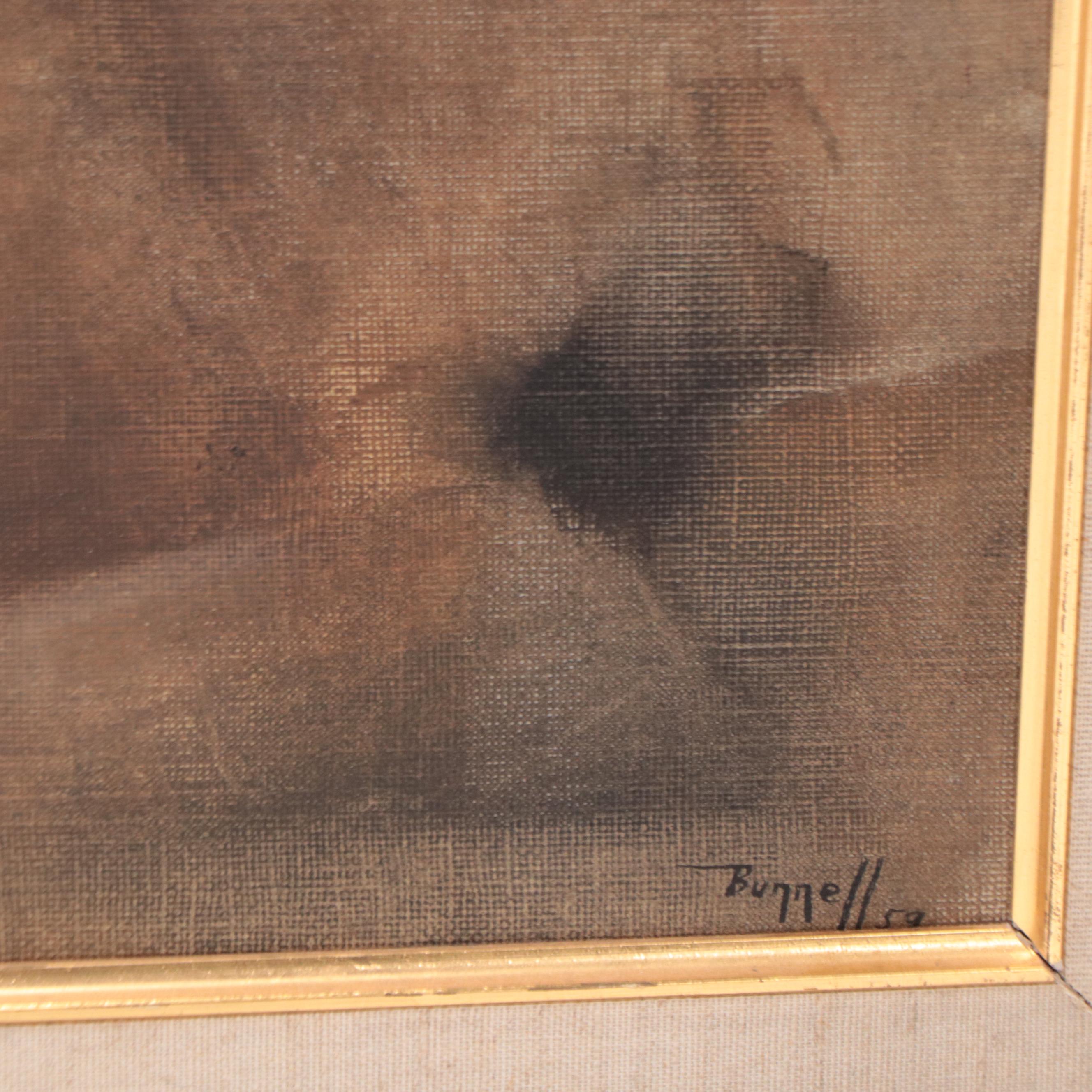 Charles Ragland Bunnell Abstract Oil Painting, 1959