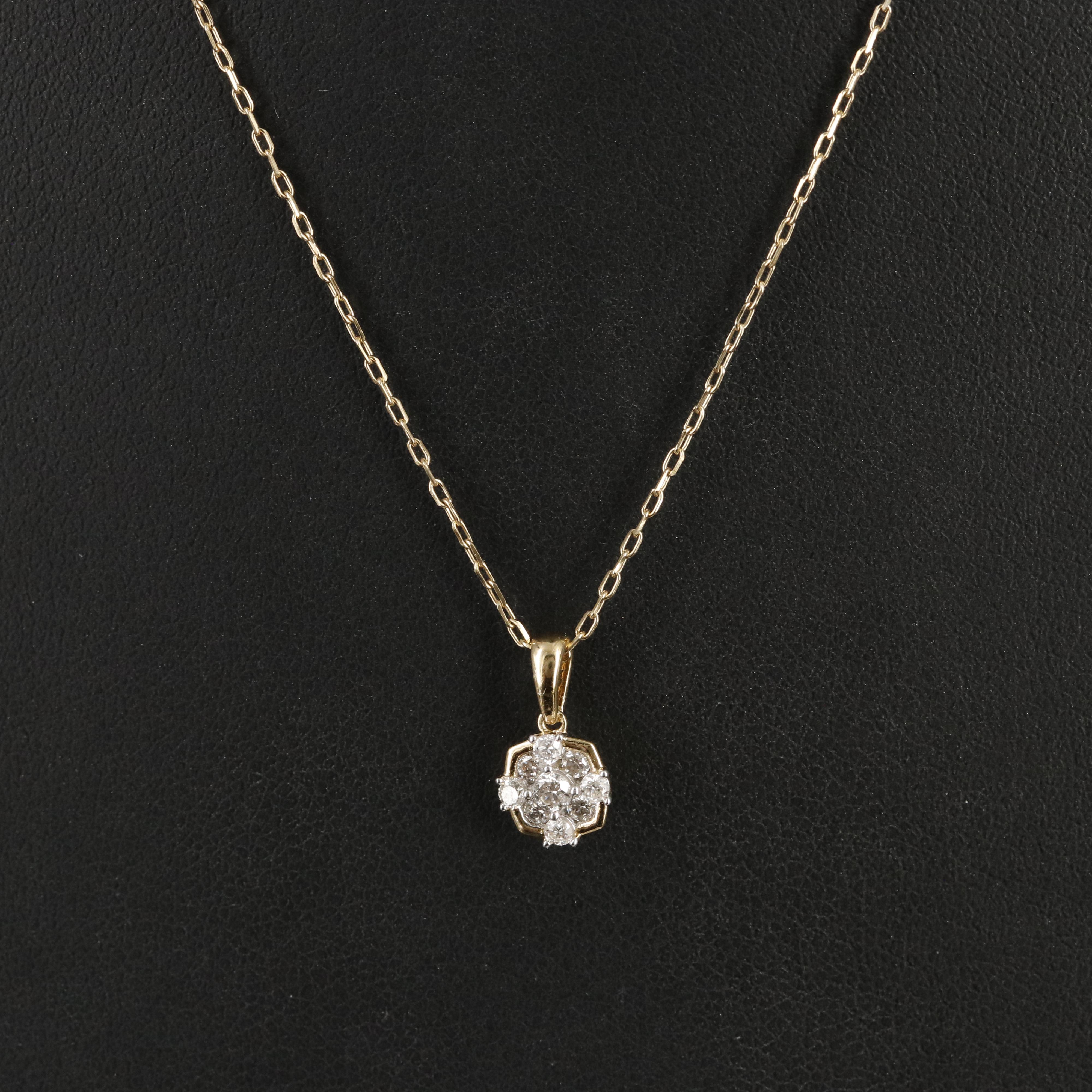 Sterling Diamond Pendant Necklace