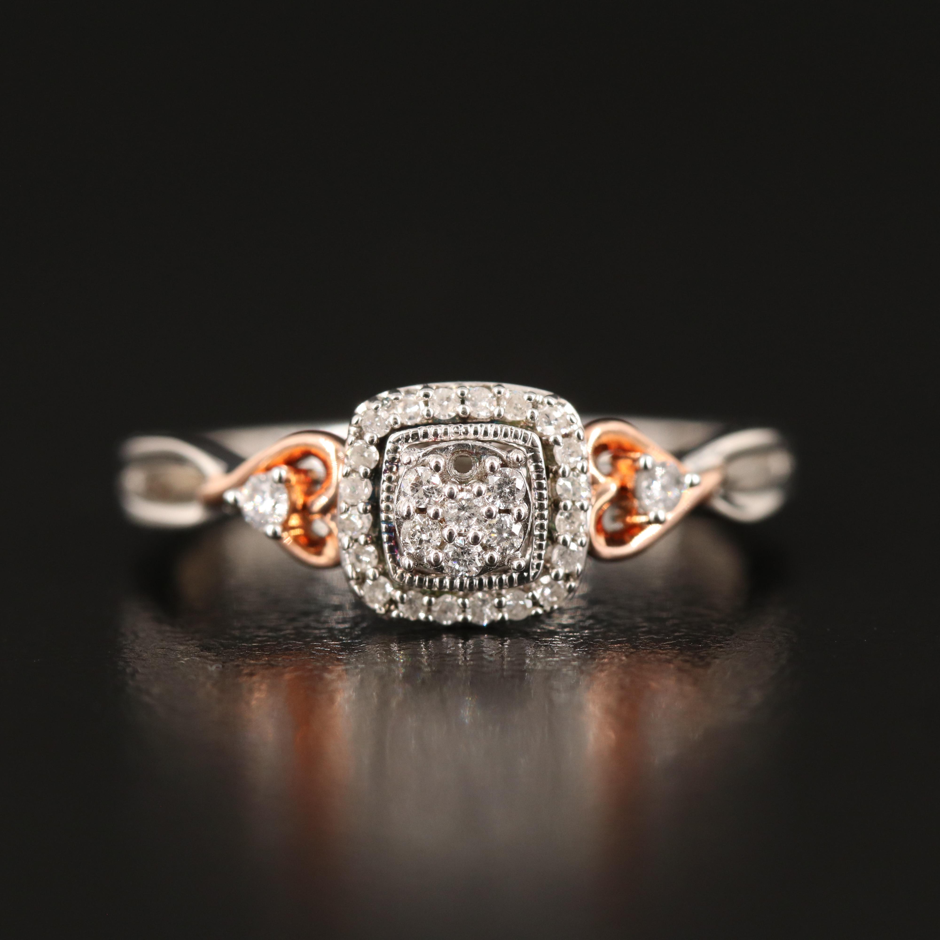 Hallmark Sterling Diamond Heart Ring