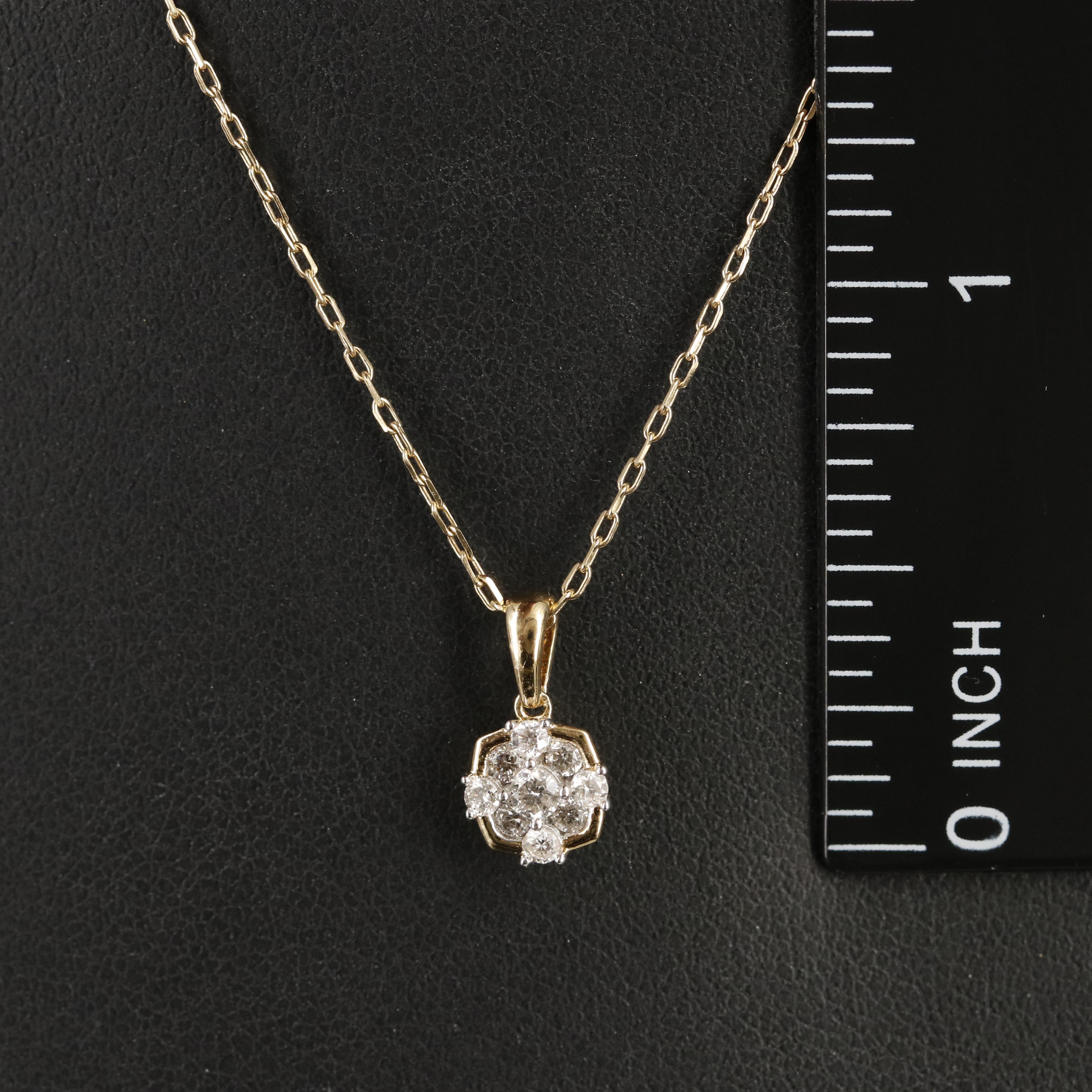 Sterling Diamond Pendant Necklace