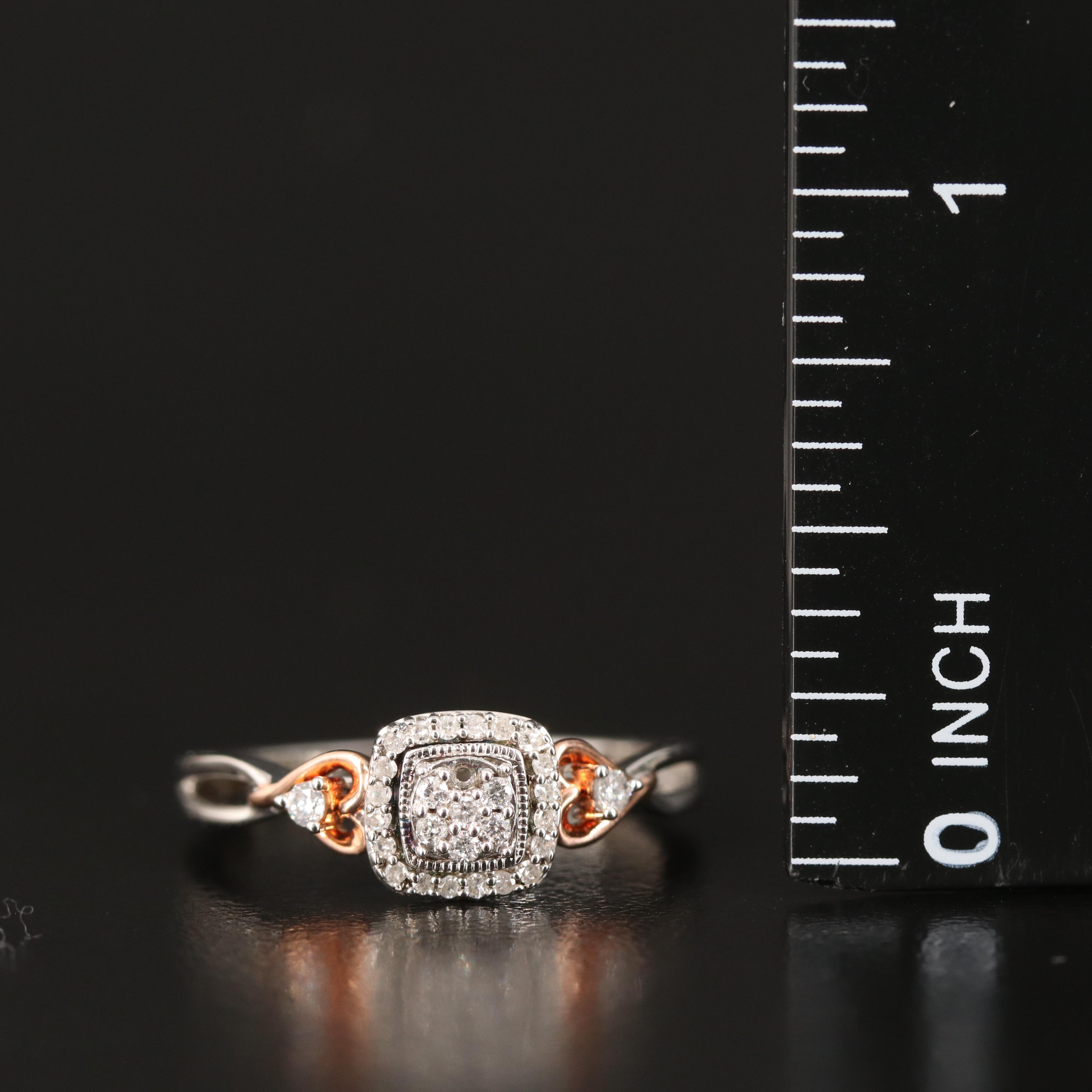 Hallmark Sterling Diamond Heart Ring