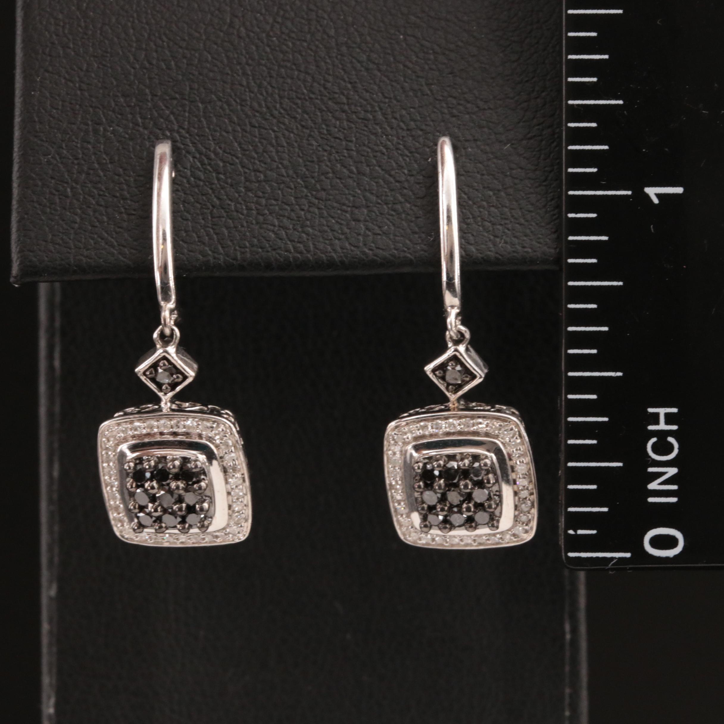 Sterling Diamond Earrings