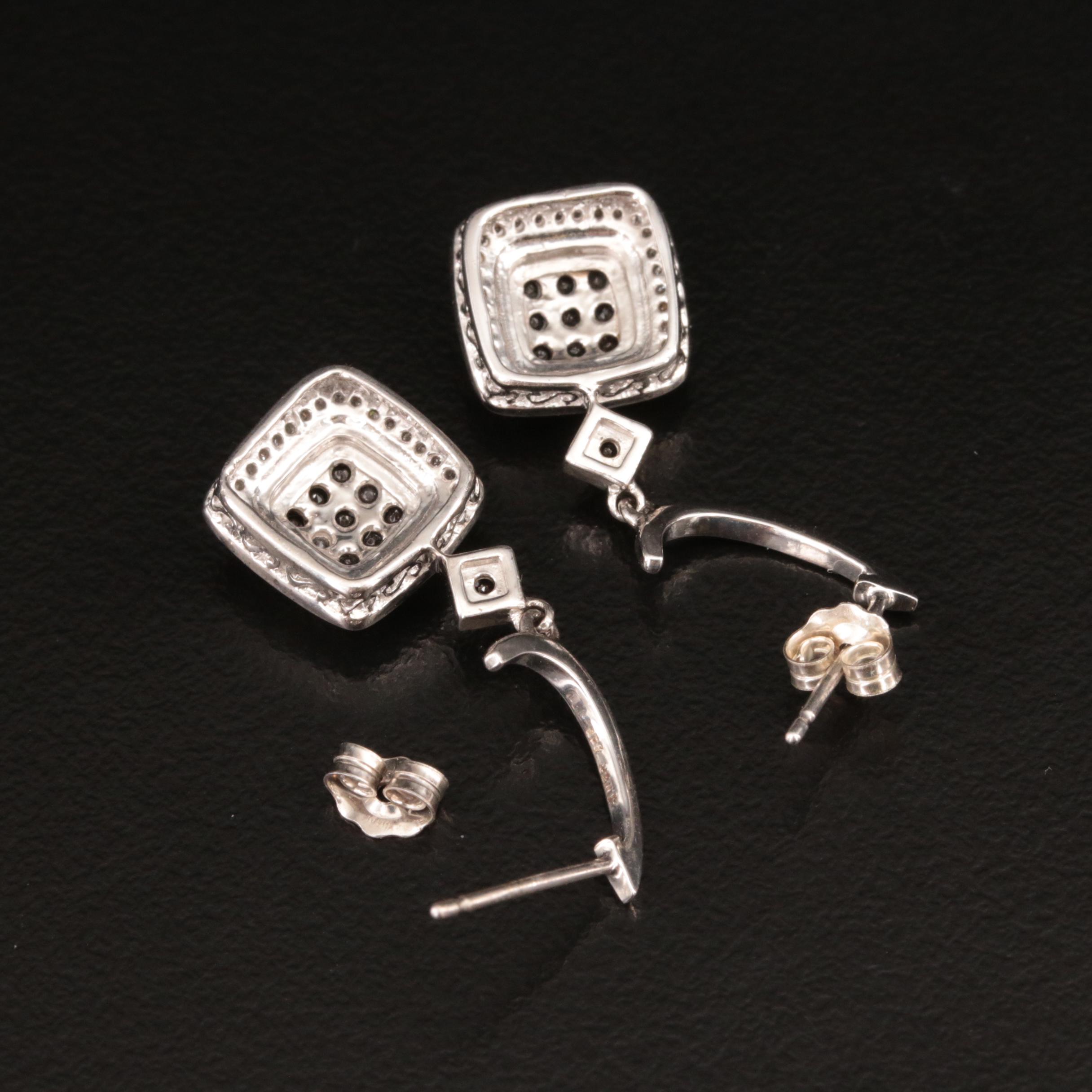 Sterling Diamond Earrings