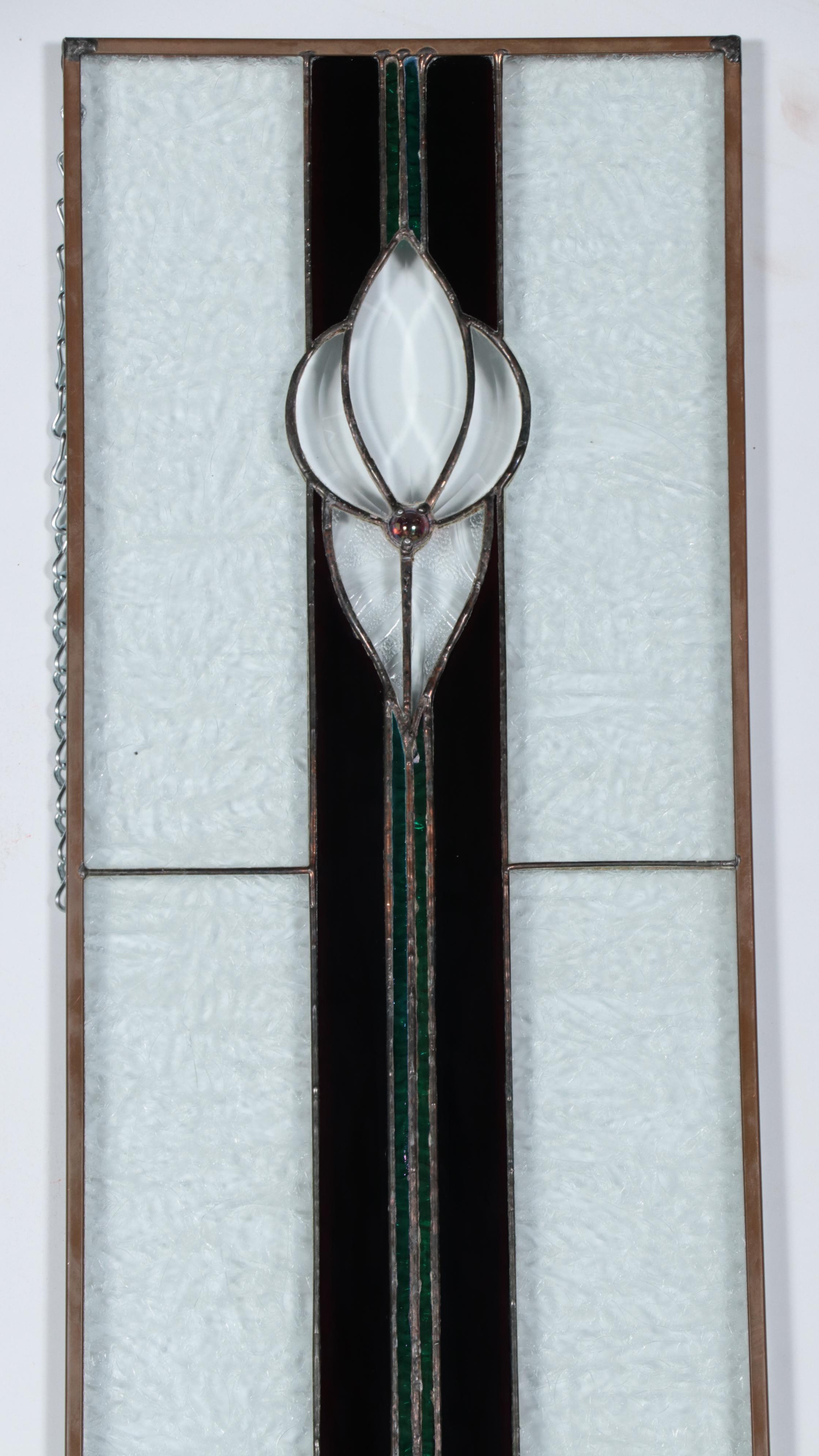 Stain and Etched Glass Panel