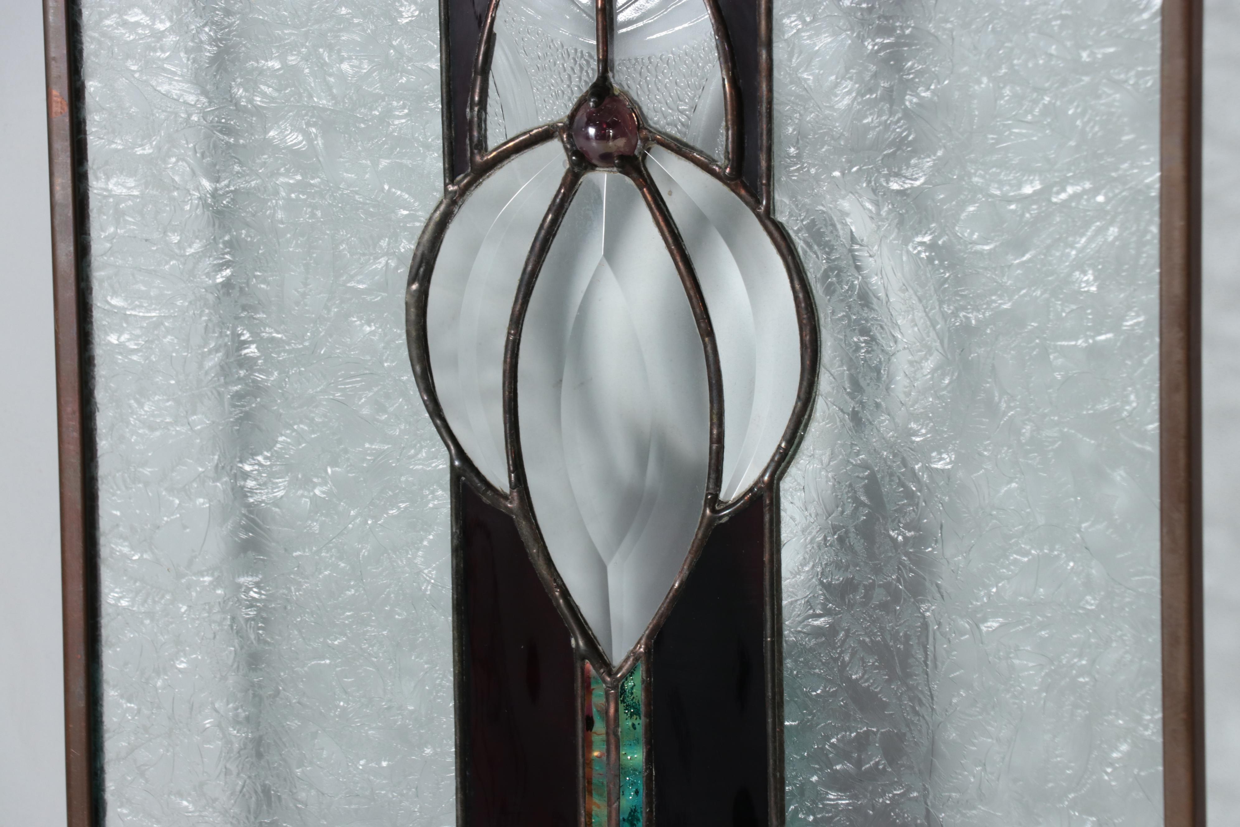 Stain and Etched Glass Panel
