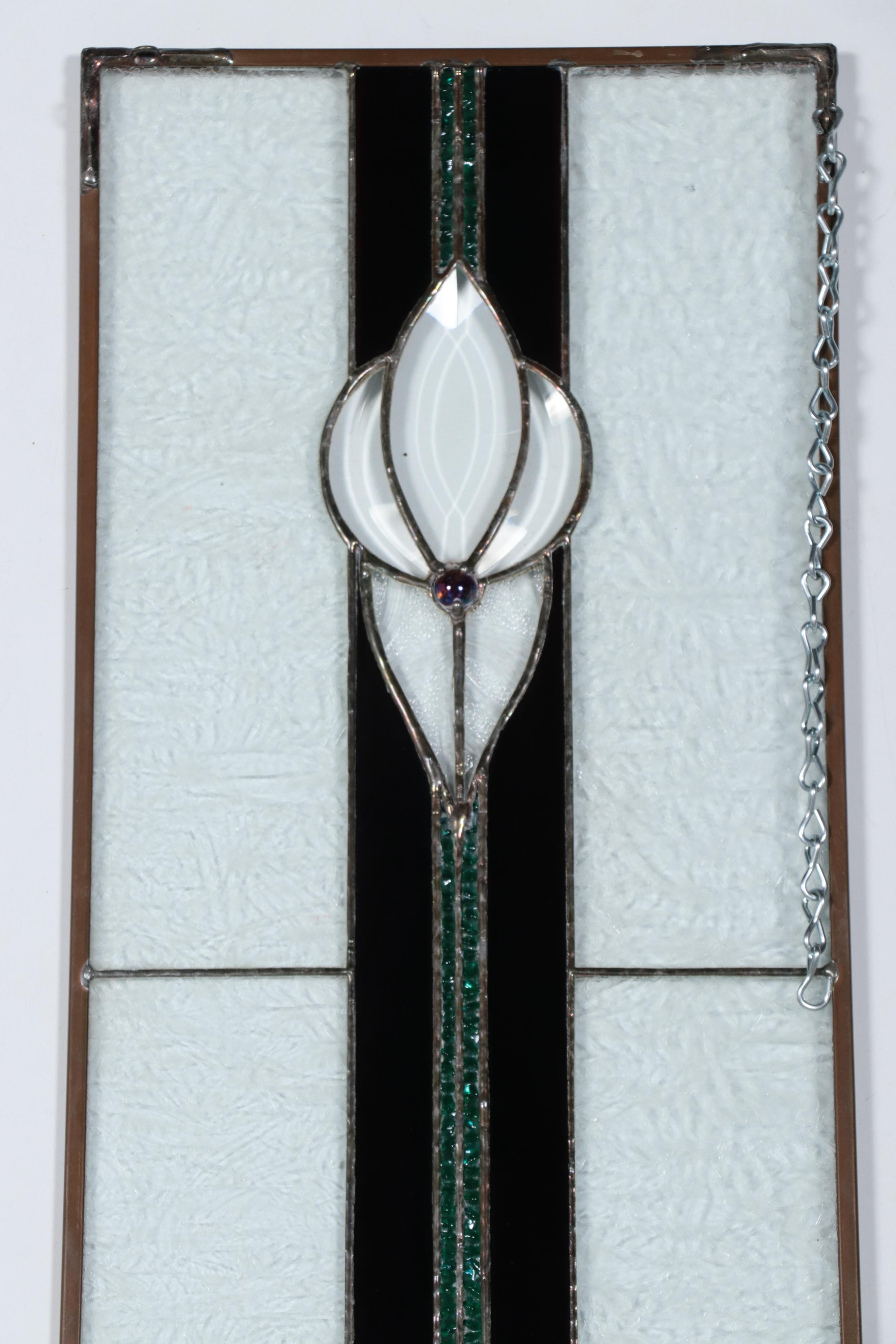 Stain and Etched Glass Panel
