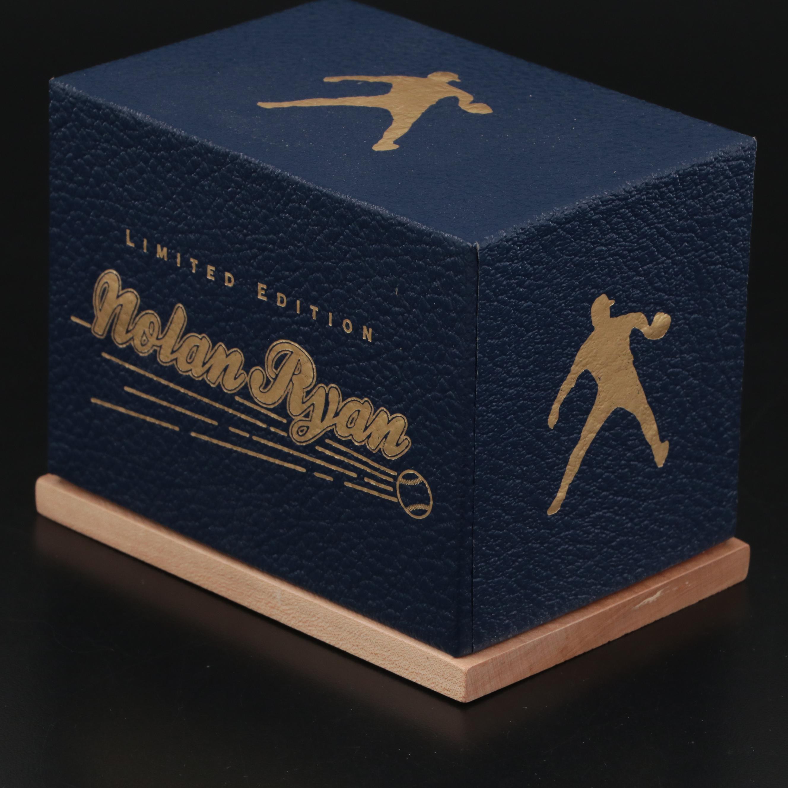 Nolan Ryan Signed Baseball with Fossil Wrist Watch Limited Edition Box Set, 1993