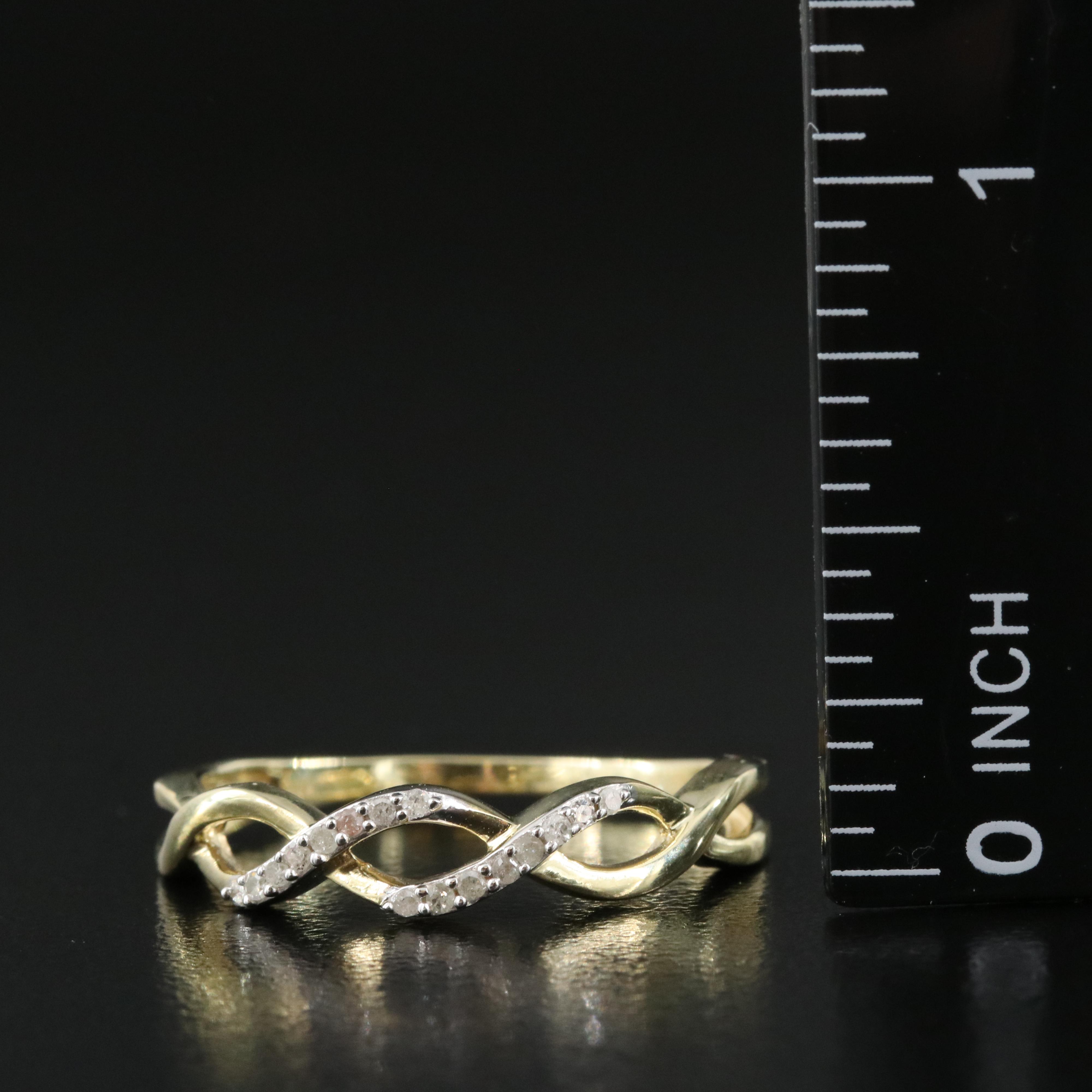 Sterling Diamond Braided Band