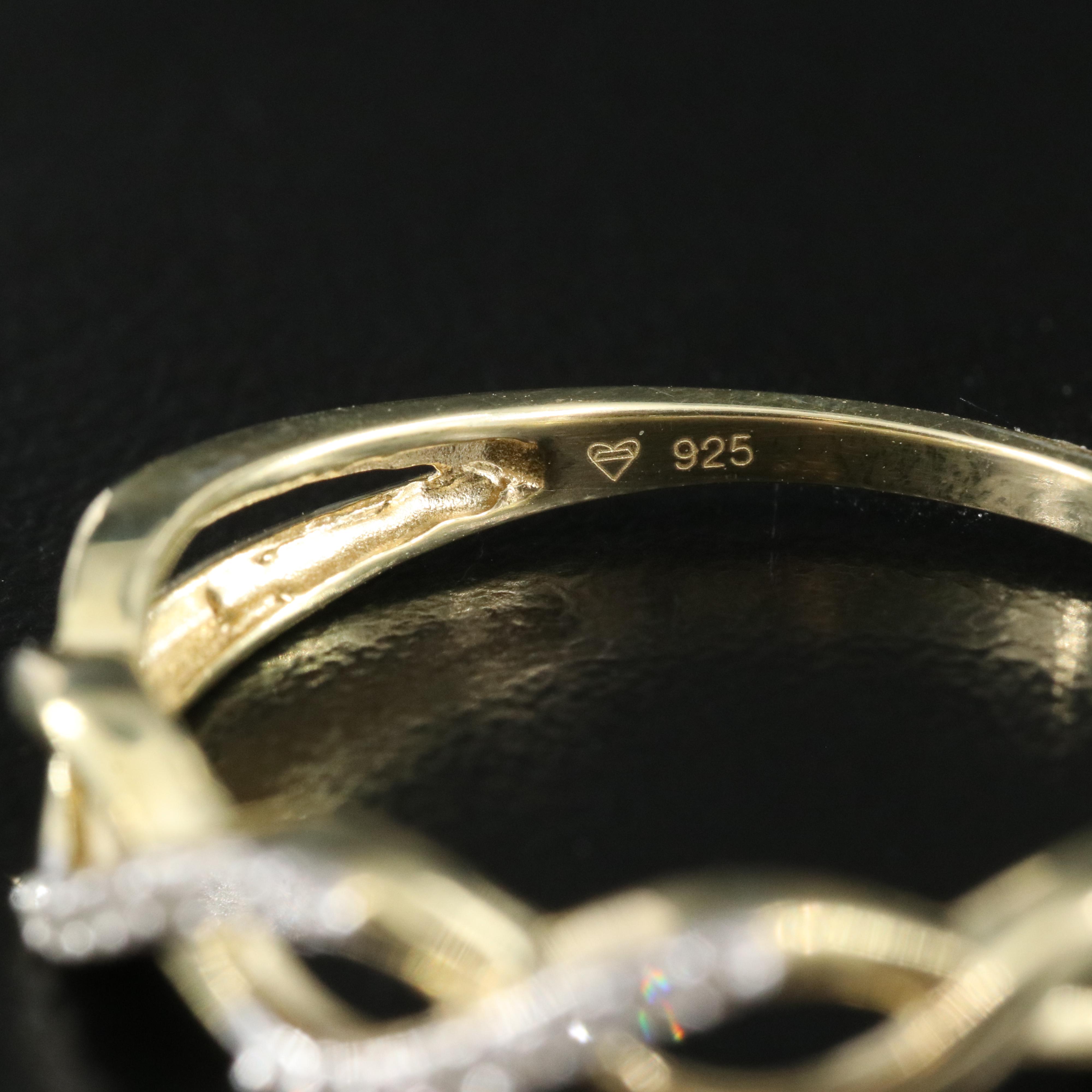 Sterling Diamond Braided Band