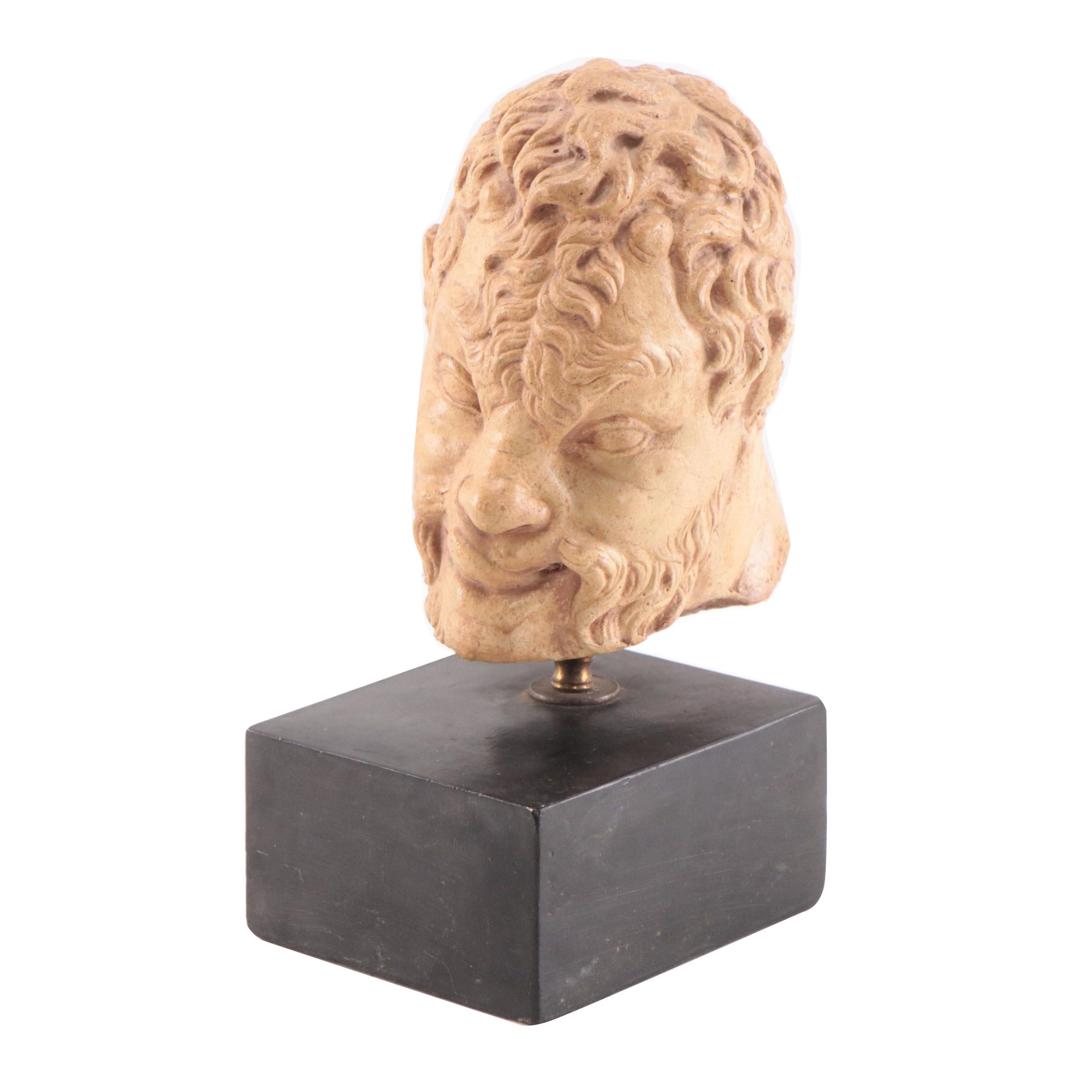Plaster Bust of a Satyr