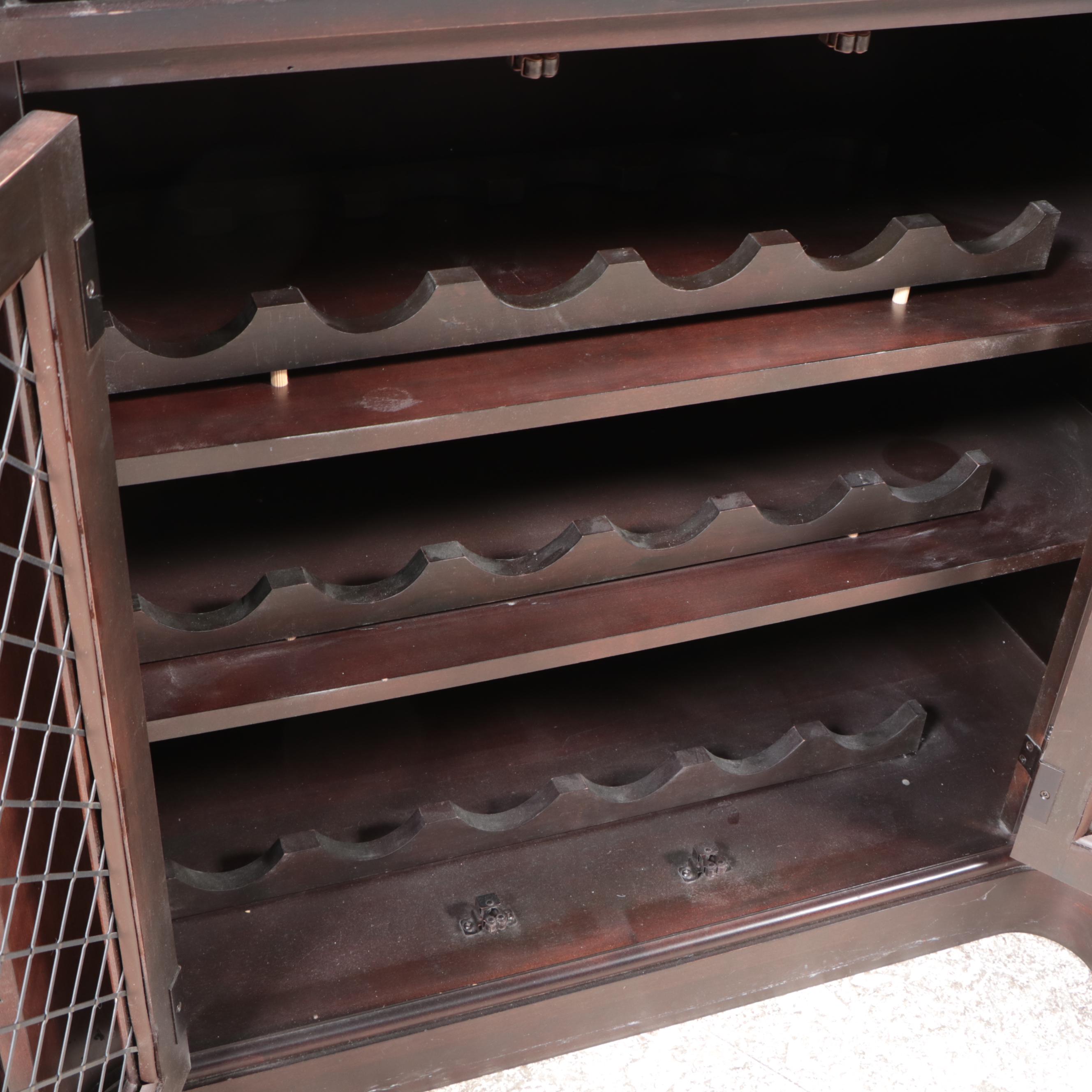 Broyhill "Charlestowne Square" Cherrywood and Tessellated Marble Buffet