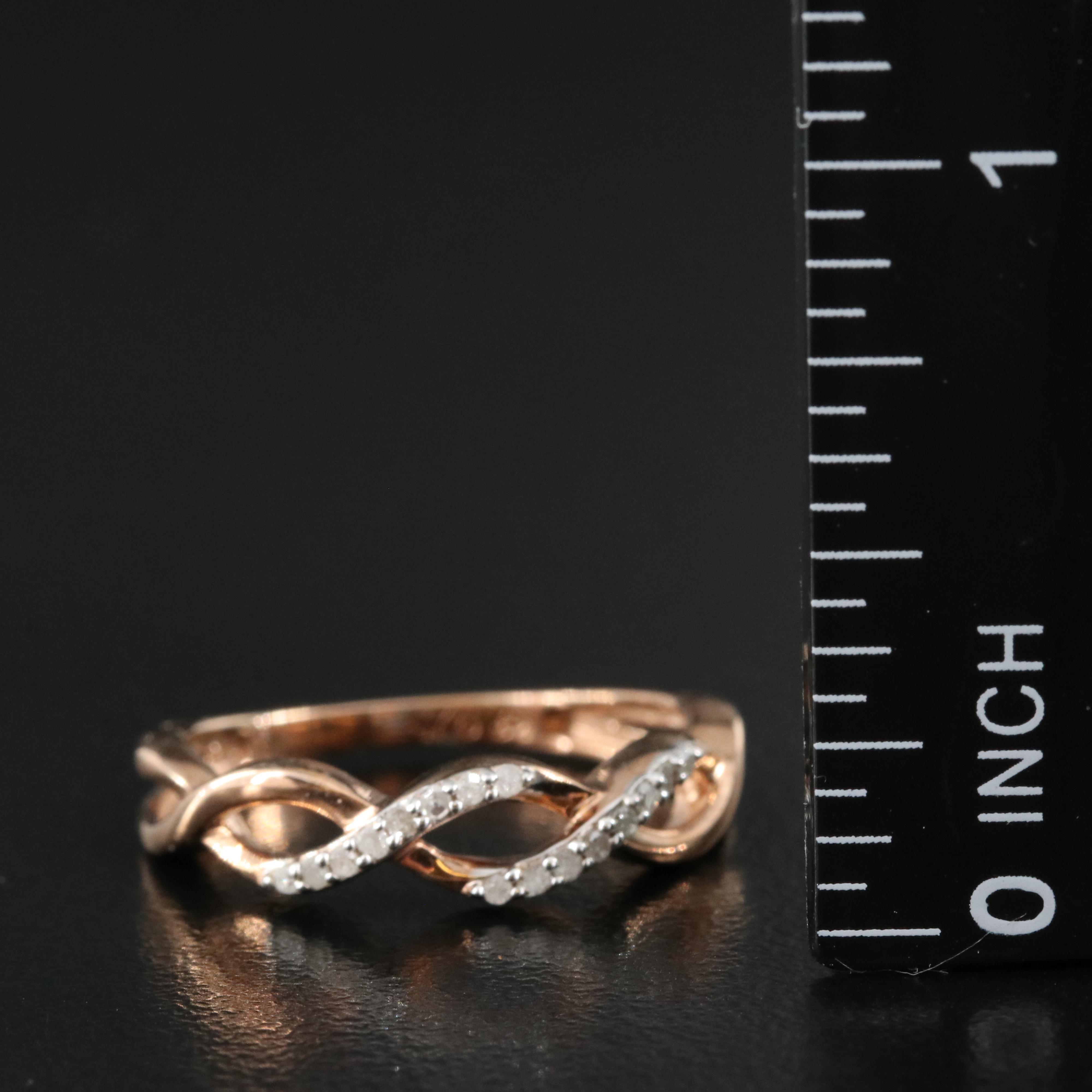 Sterling Diamond Braided Band