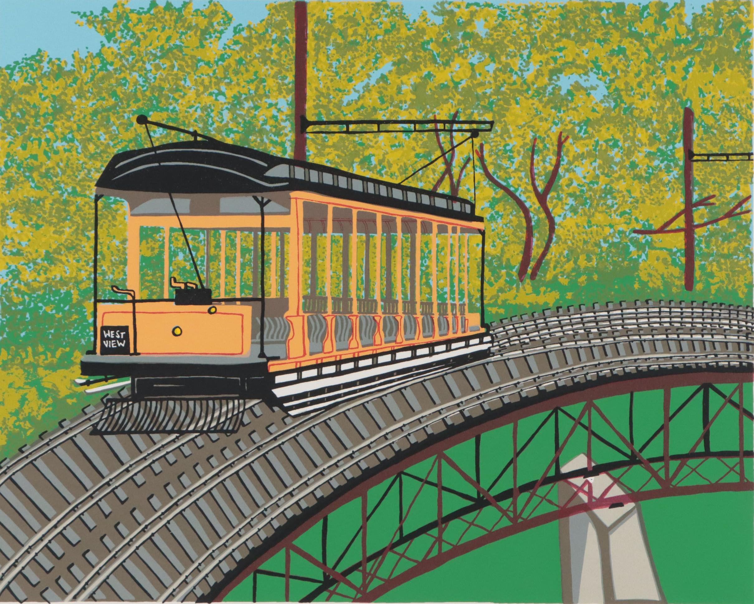 Andy Flanigan Serigraph "Summer Car," Late 20th Century