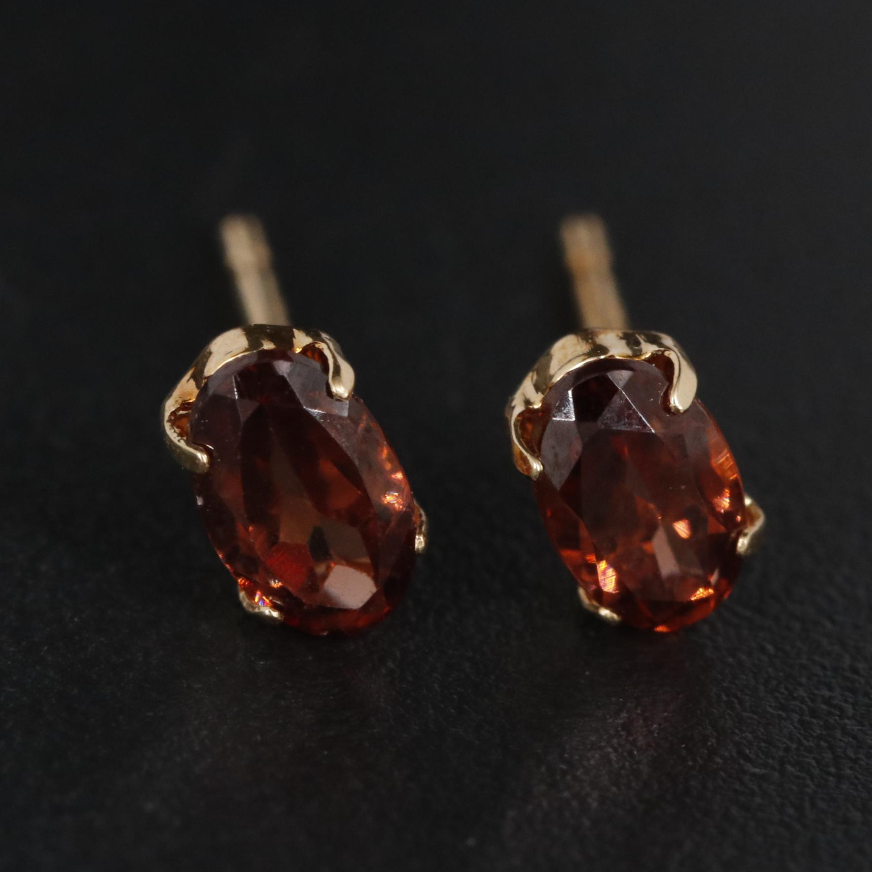 18K Mocha Zircon Stud Earrings