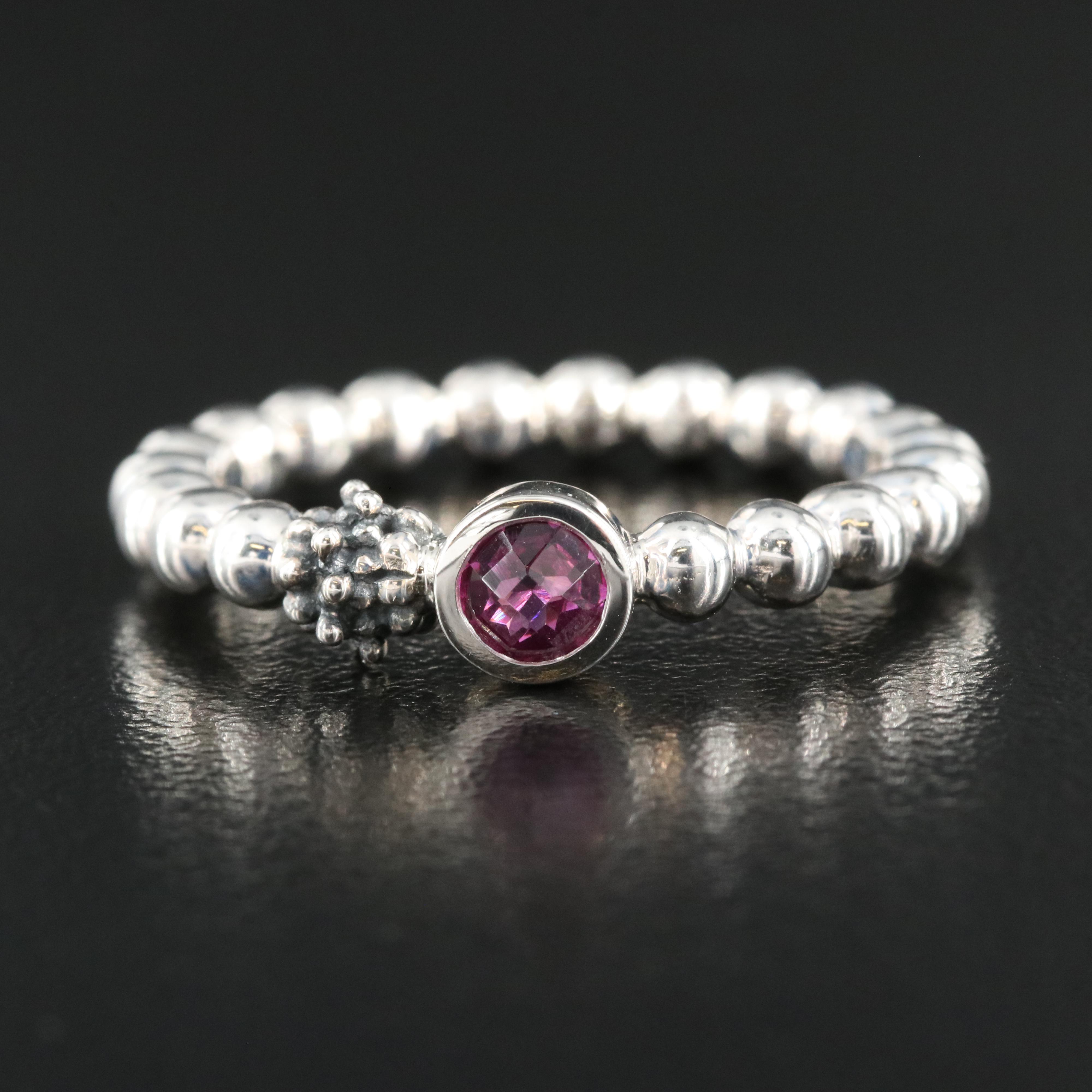 Michael Dawkins Sterling Garnet Ring