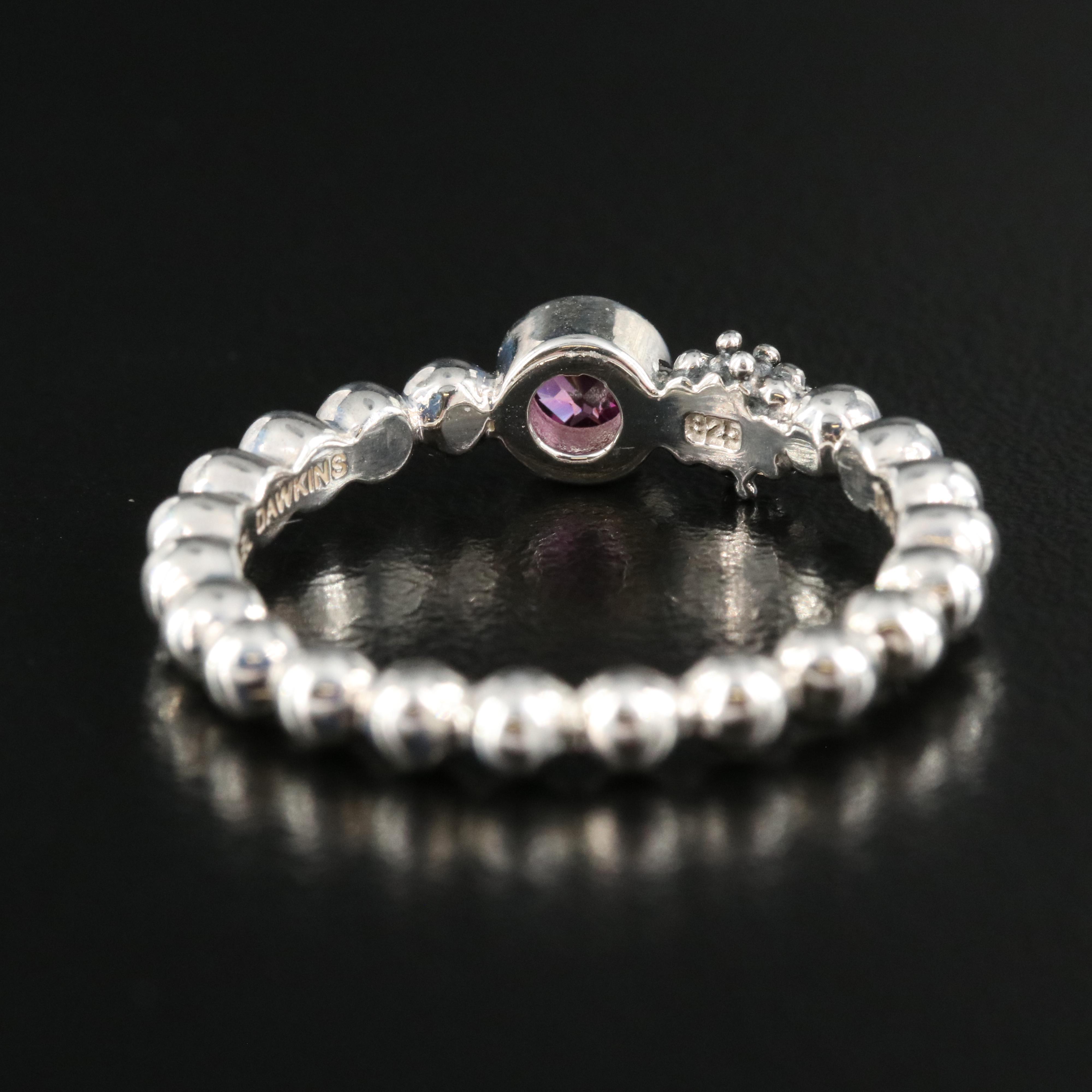 Michael Dawkins Sterling Garnet Ring