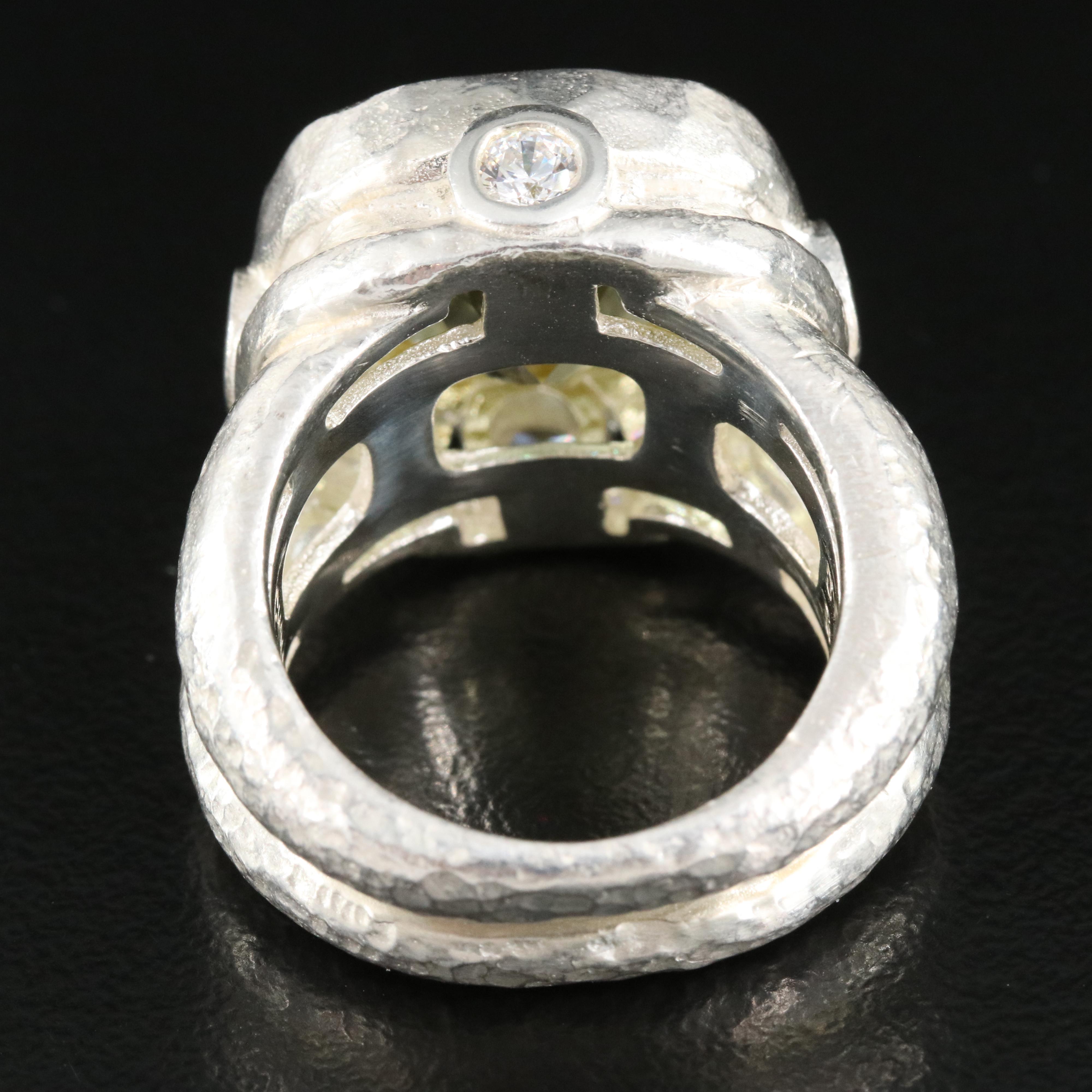 SeidenGang Sterling Citrine and Cubic Zirconia Ring