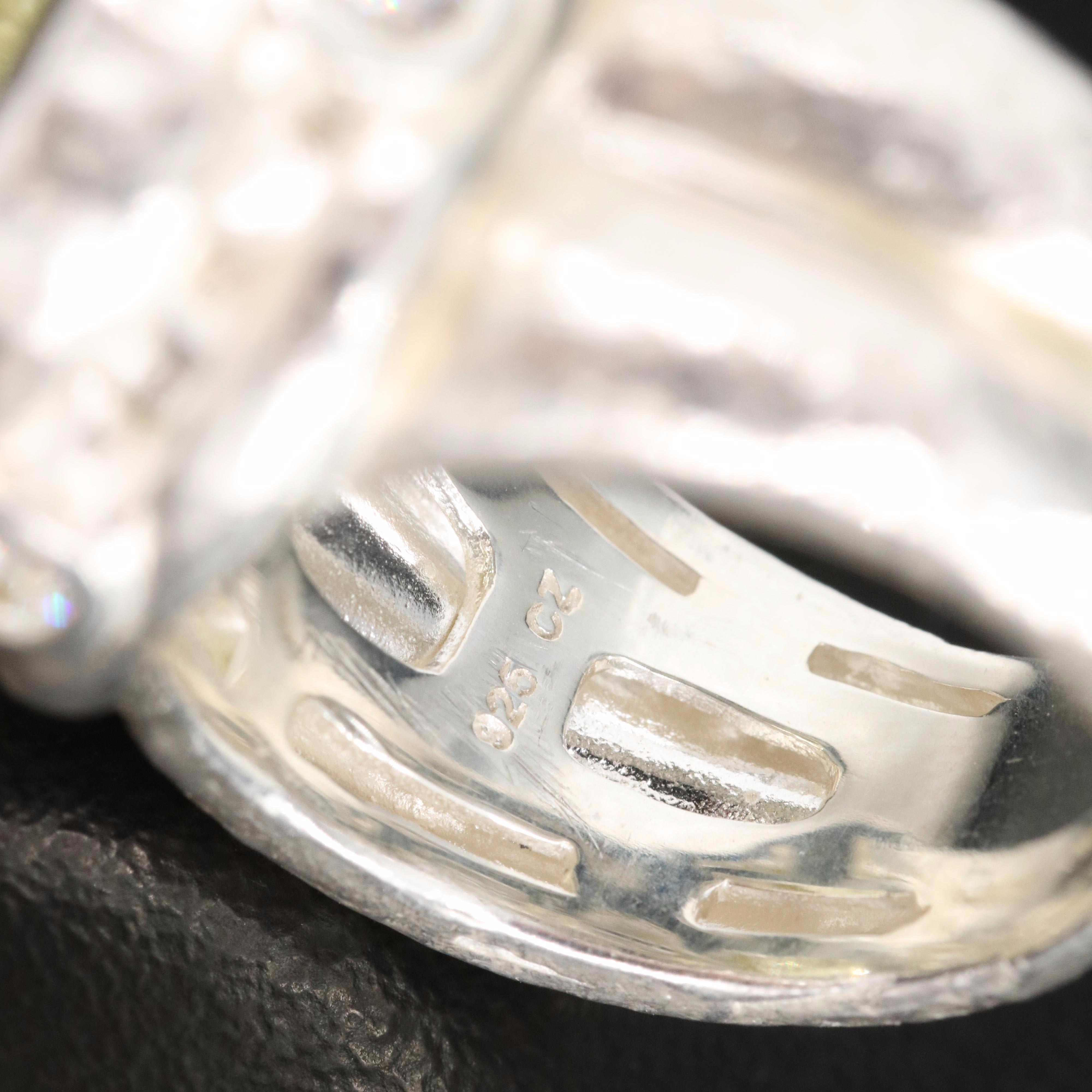 SeidenGang Sterling Citrine and Cubic Zirconia Ring