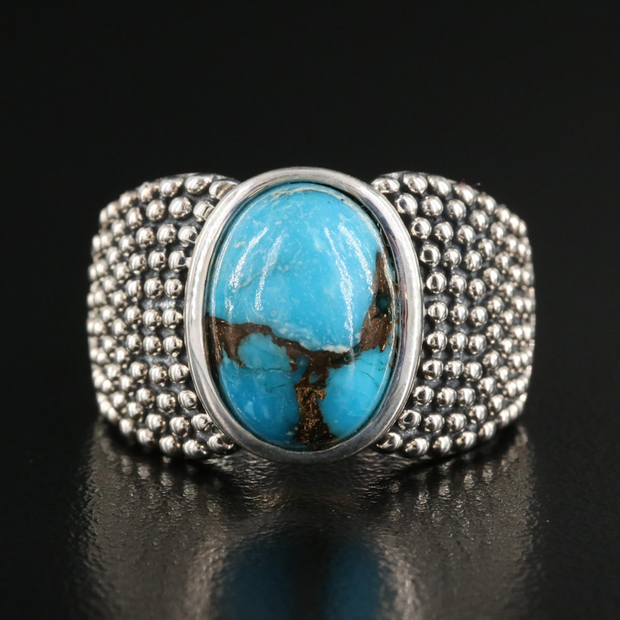 Michael Dawkins Sterling Turquoise Ring