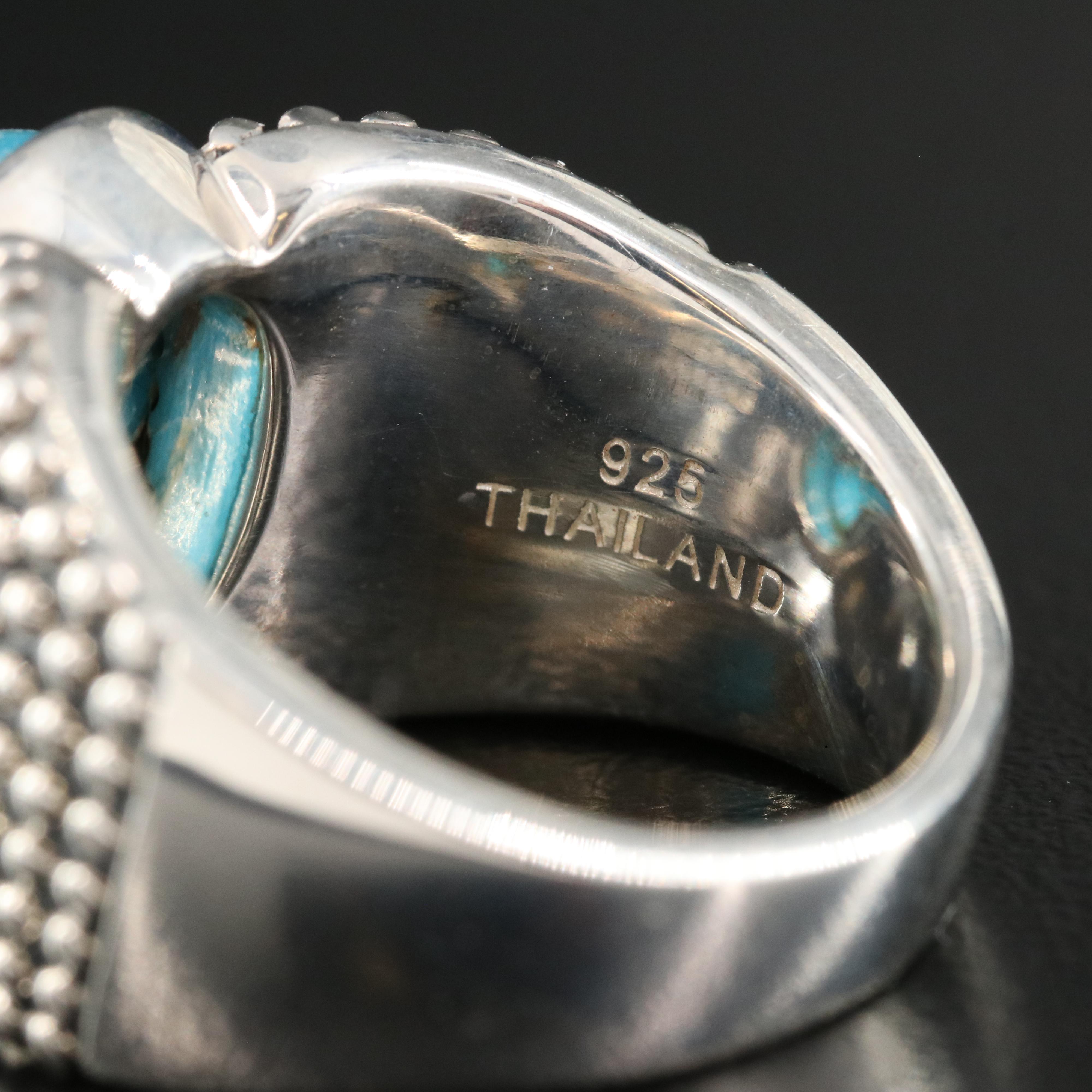 Michael Dawkins Sterling Turquoise Ring