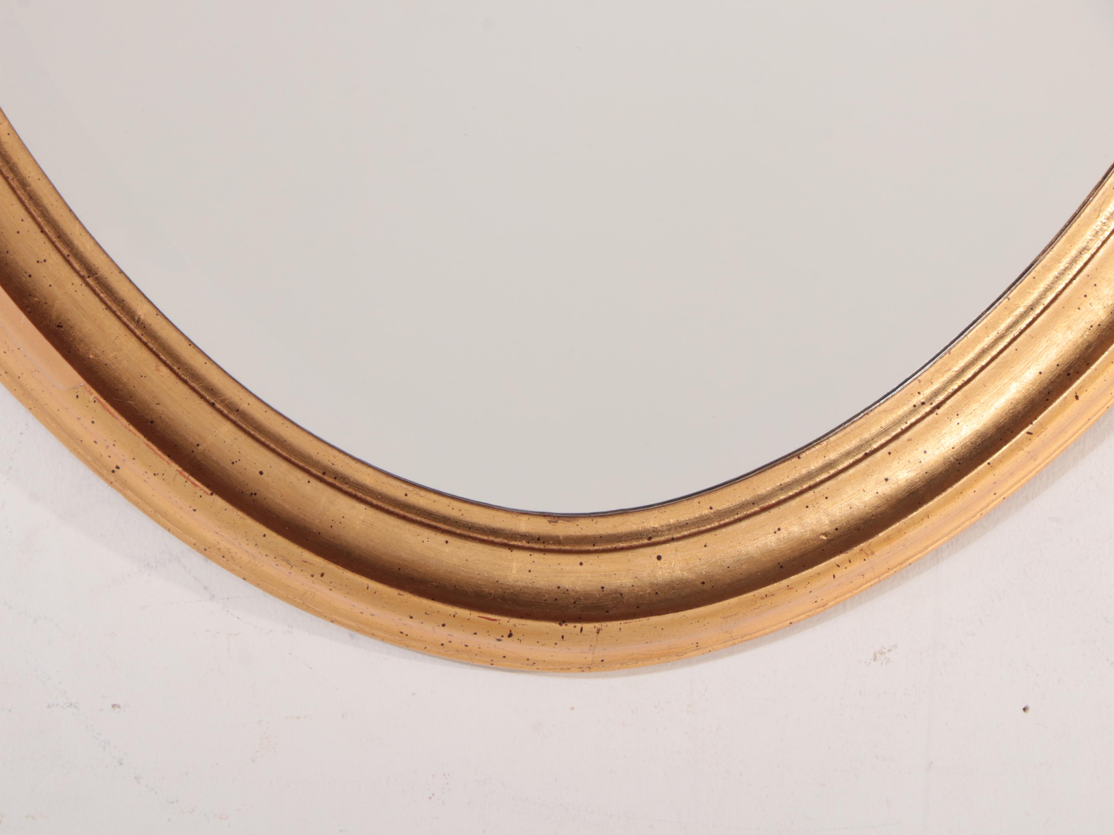La Barge Giltwood Oval Mirror, Mid to Late 20th Century