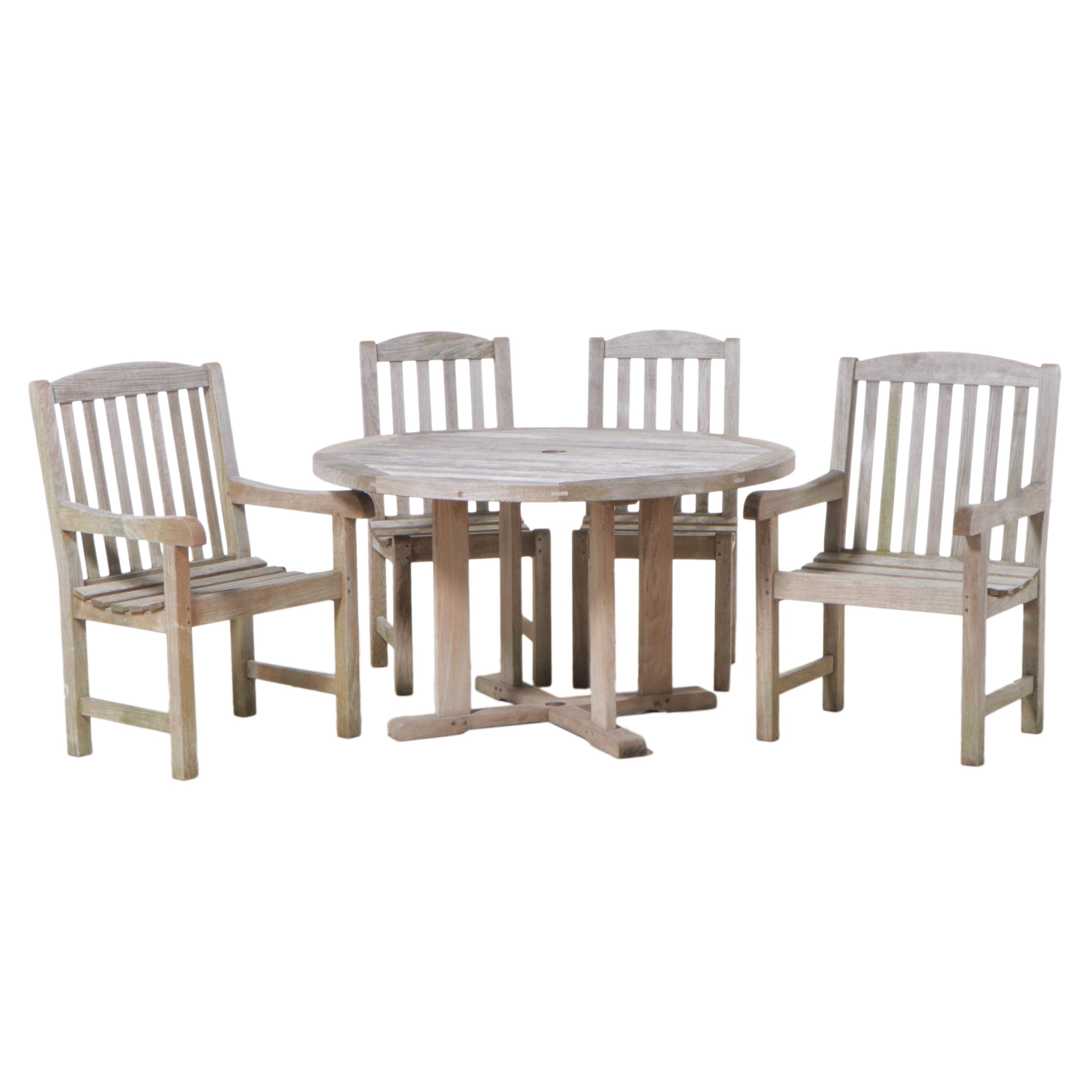 Five-Piece Smith & Hawken Teak Patio Dining Set