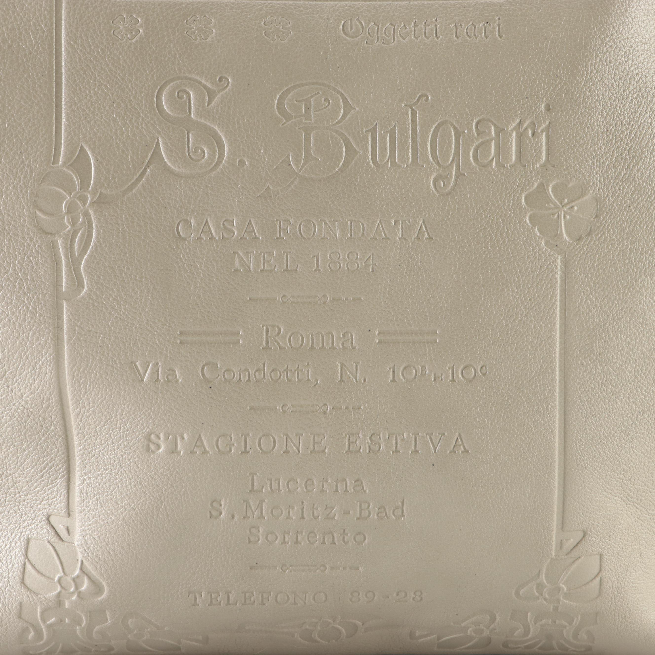 Bvlgari Slim Sotirios Tote Bag in Grey Buffalo Leather with Shoulder Strap