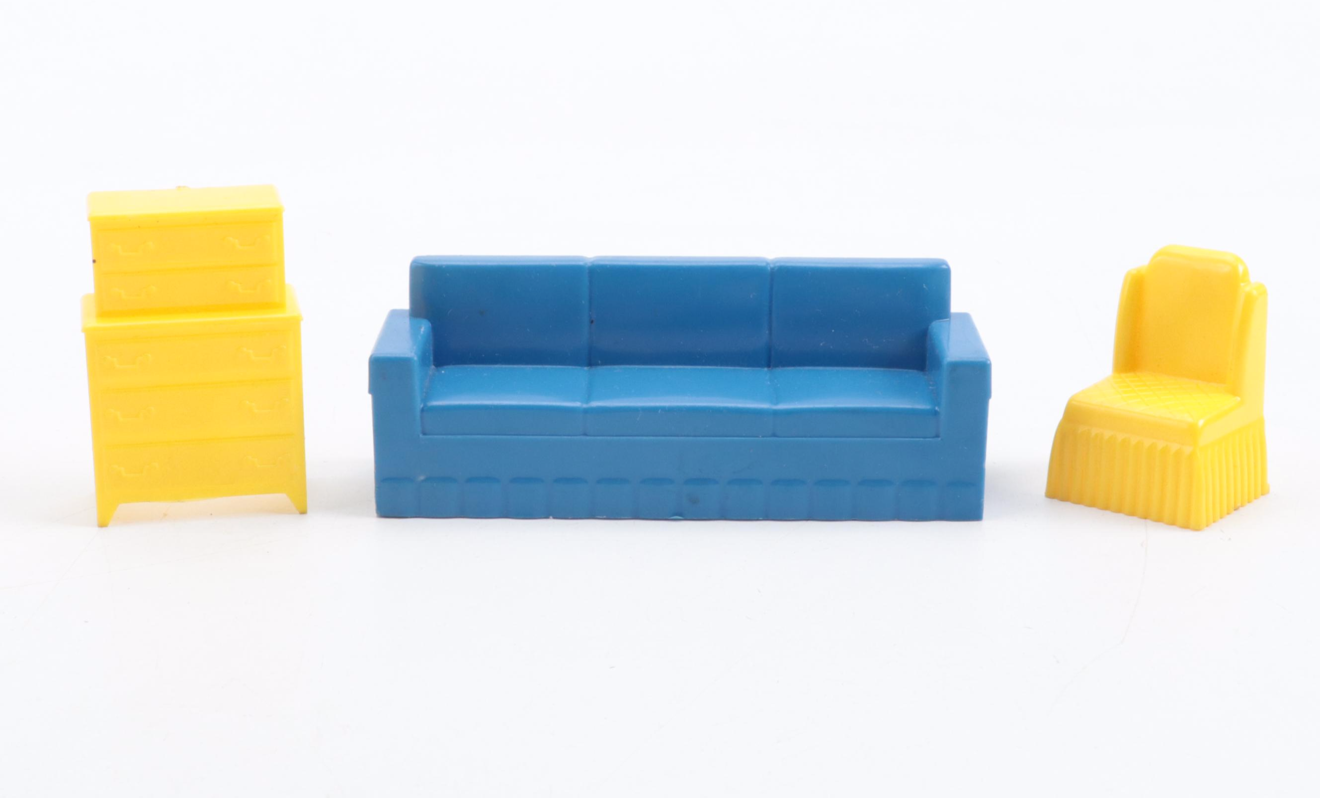 Louis Marx & Co. Metal Suburban Colonial Doll House Set, Mid-20th Century