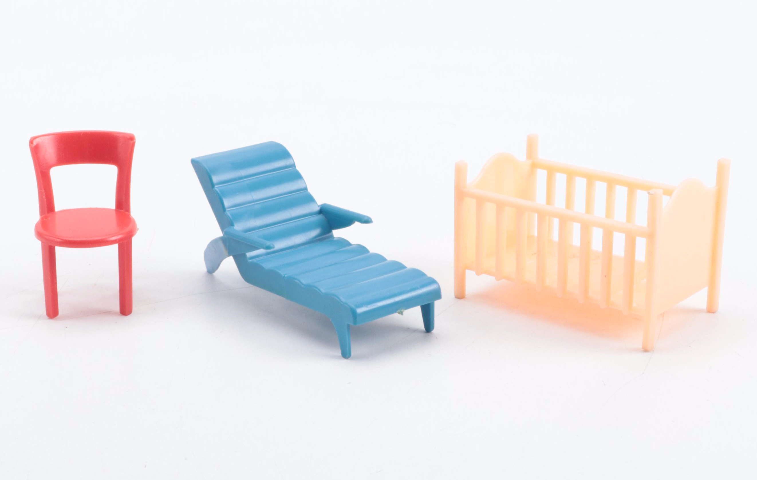 Louis Marx & Co. Metal Suburban Colonial Doll House Set, Mid-20th Century