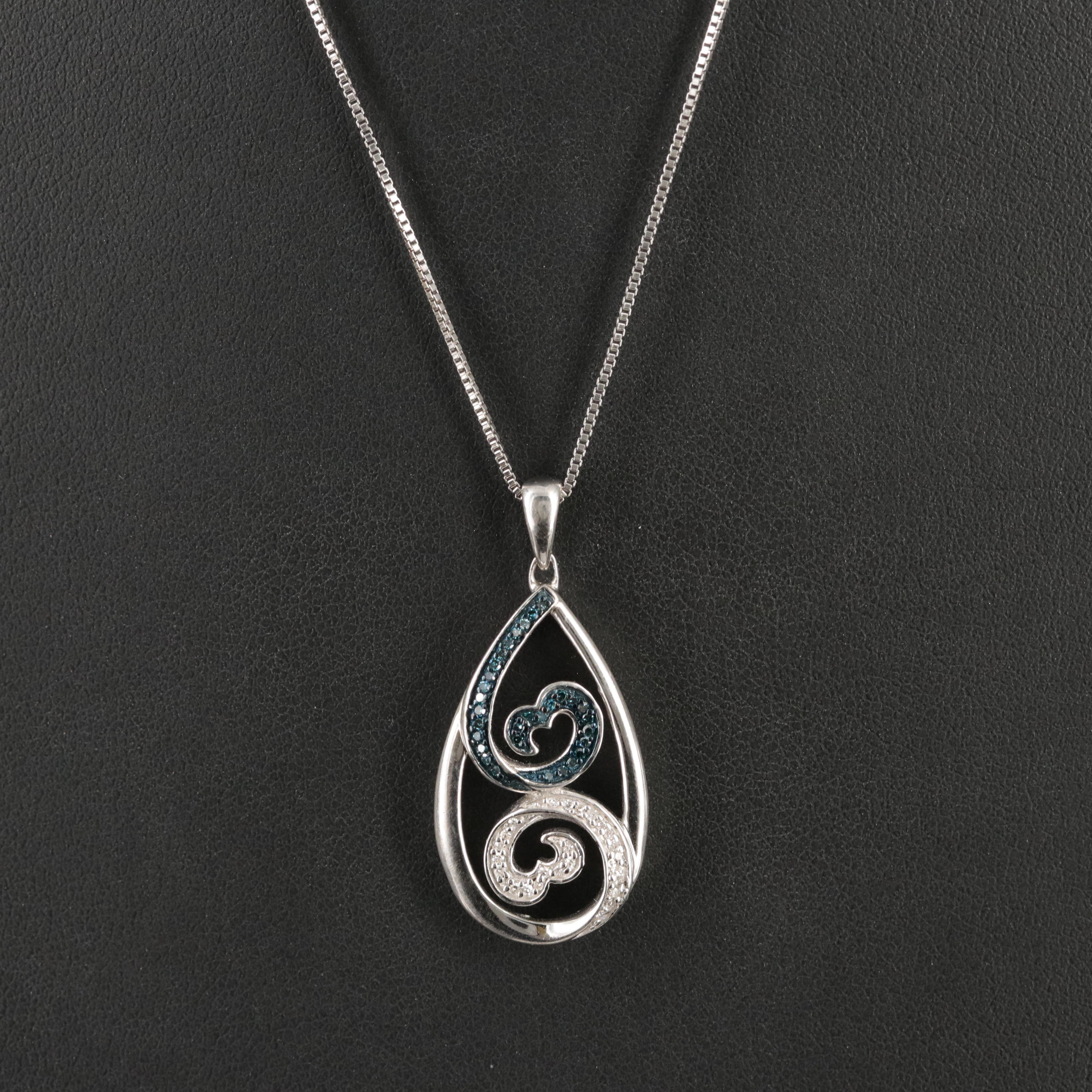Sterling Open Heart Pendant Necklace