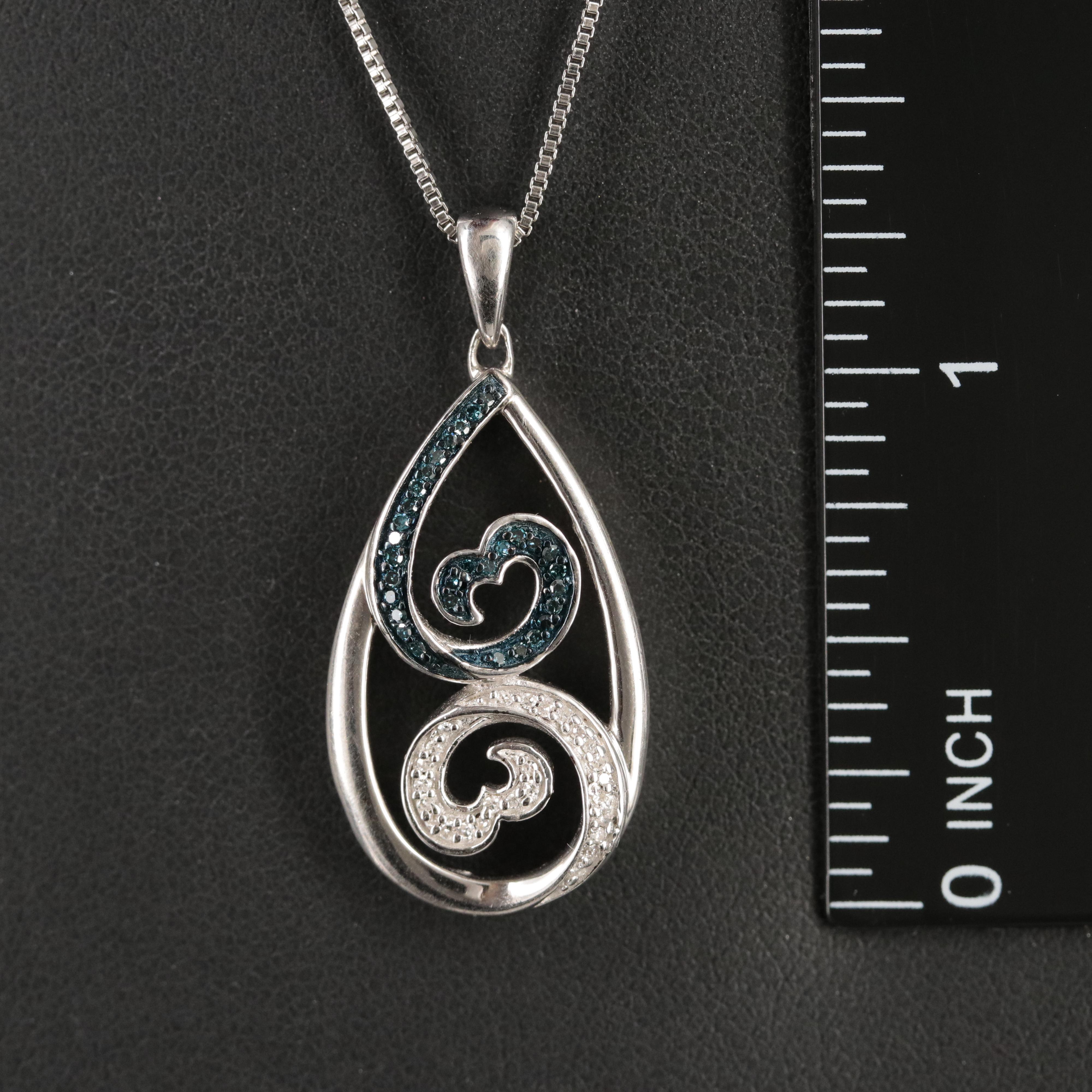 Sterling Open Heart Pendant Necklace