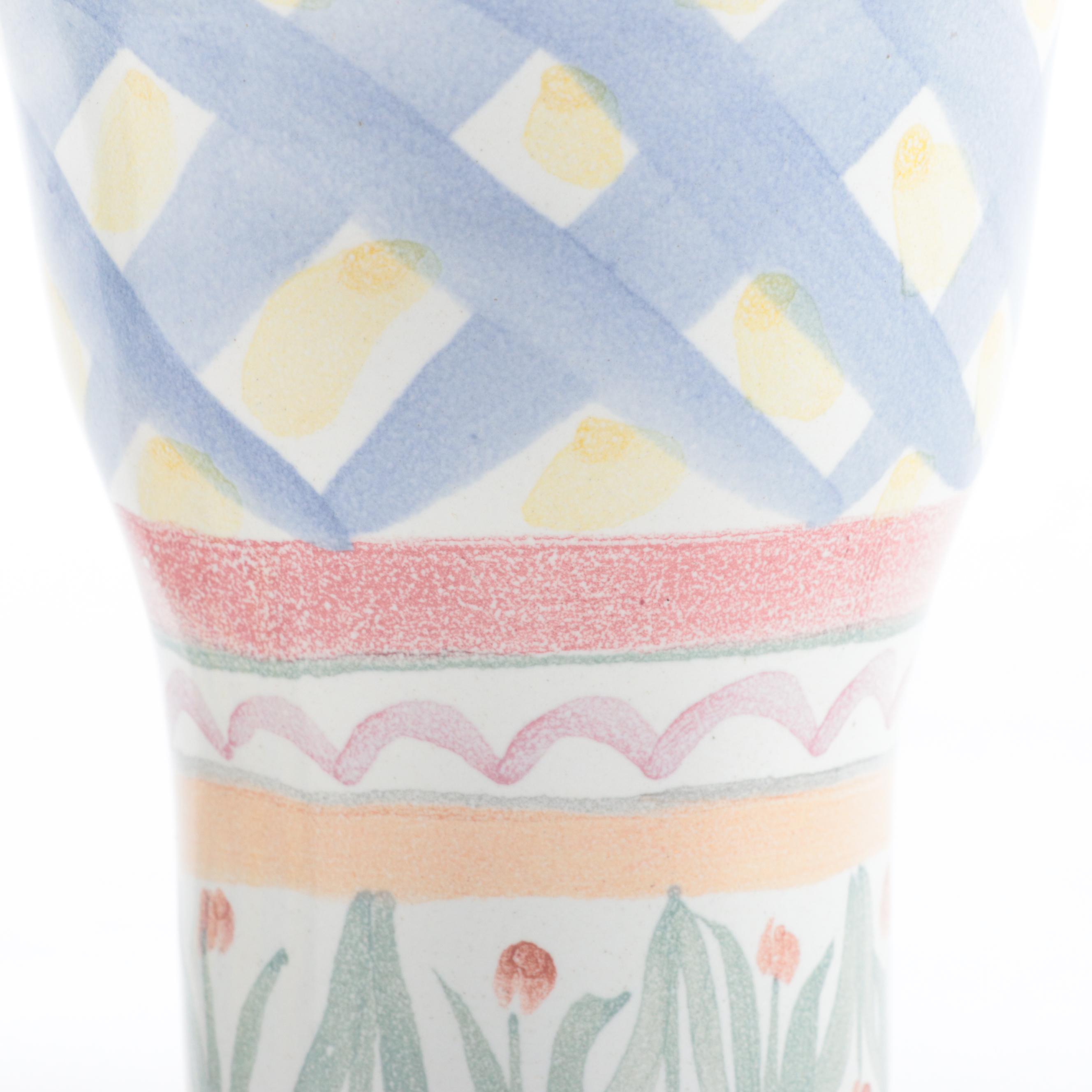 MacKenzie-Childs "Myrtle" Candlestick, "Aalsmeer" Tumbler, and "Molly" Creamer