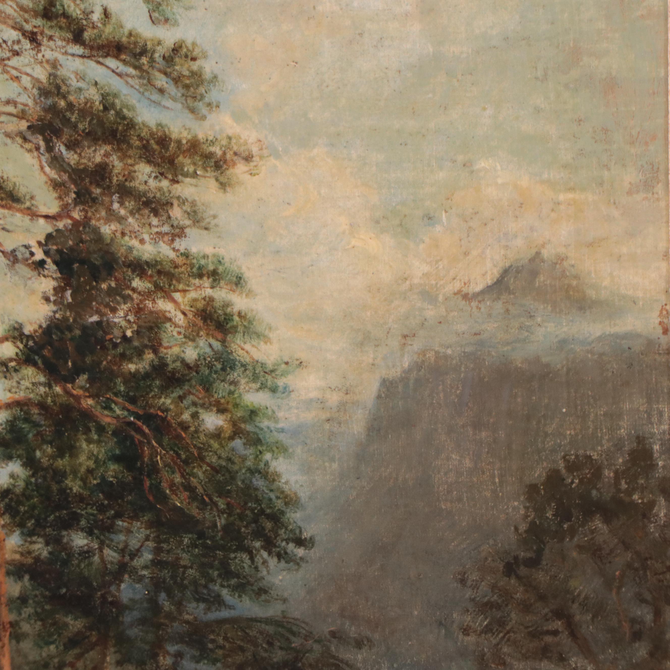 Tonalist Oil Painting of Landscape, 19th Century