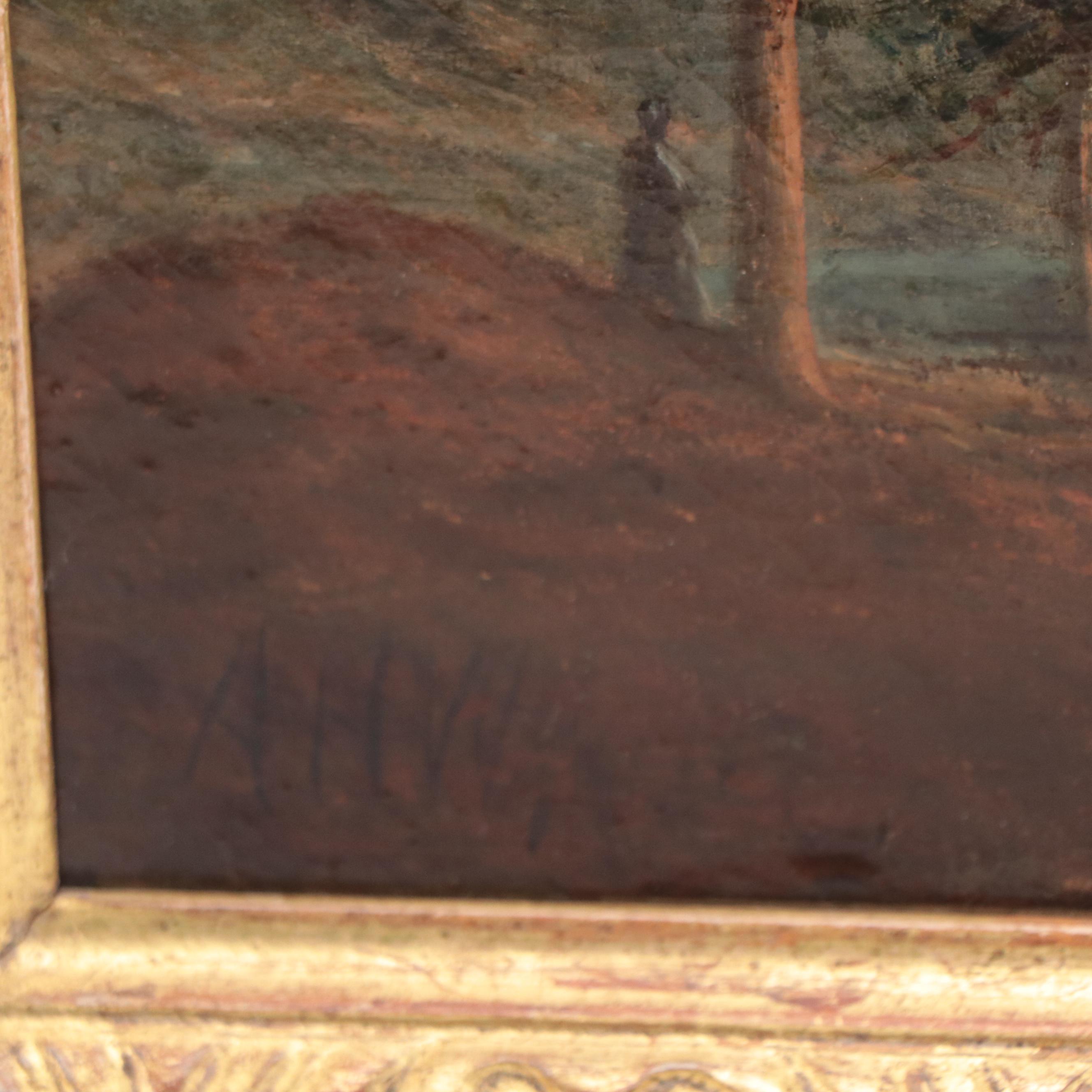 Tonalist Oil Painting of Landscape, 19th Century