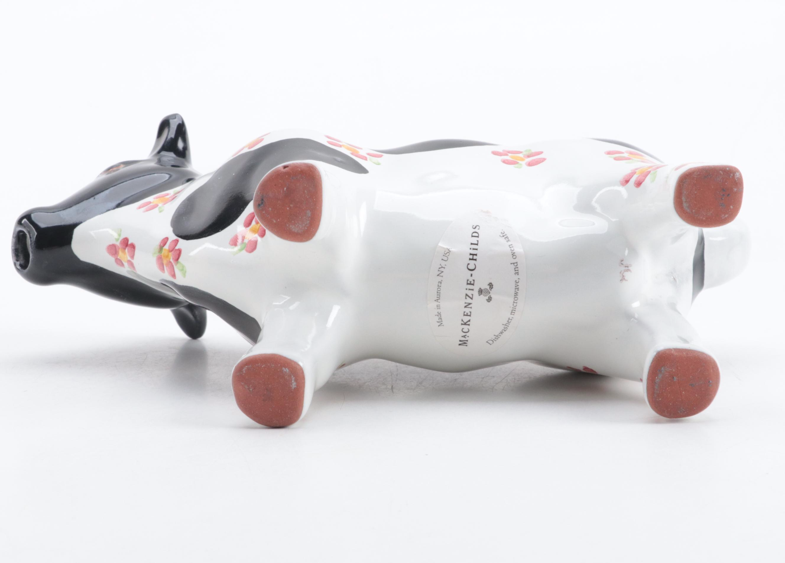 MacKenzie-Childs "Myrtle" Candlestick, "Aalsmeer" Tumbler, and "Molly" Creamer