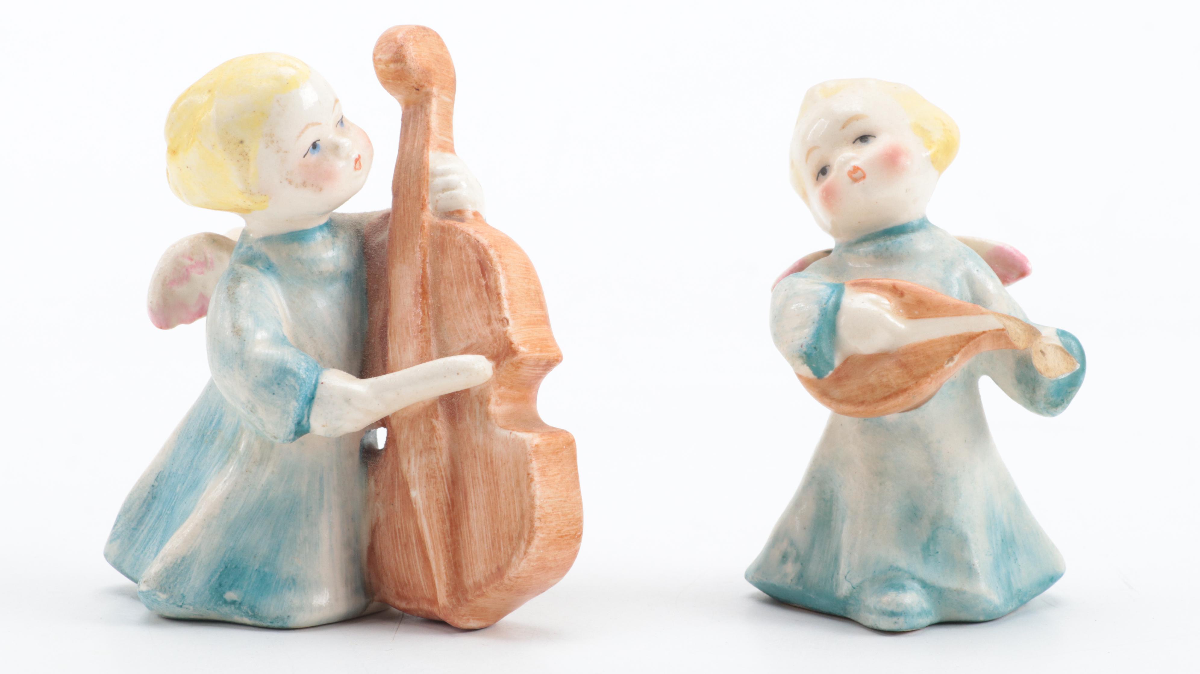 Goebel Hummel Ceramic Angel Figurines, circa 1950